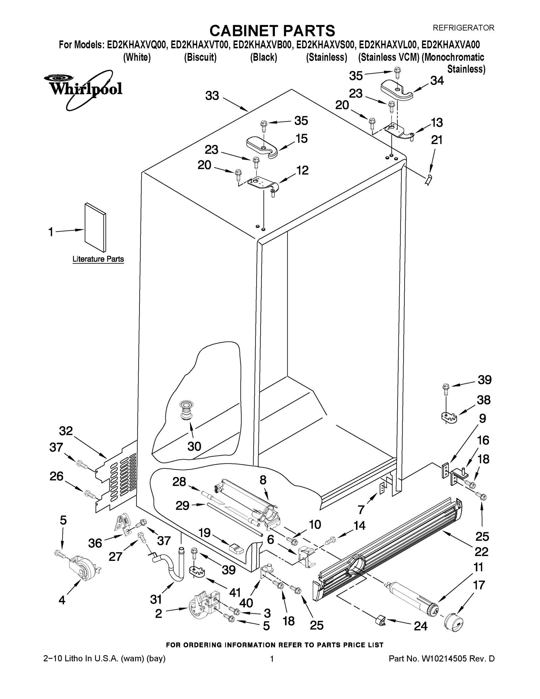 01 - CABINET PARTS