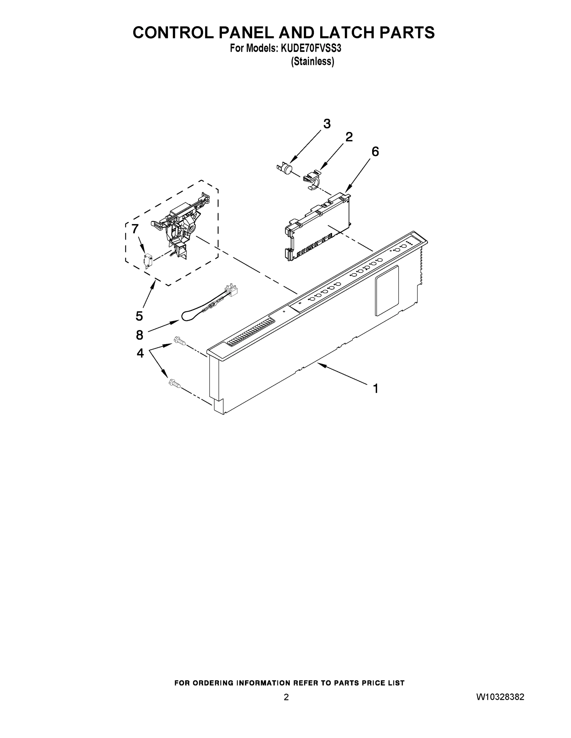 02 - CONTROL PANEL AND LATCH PARTS