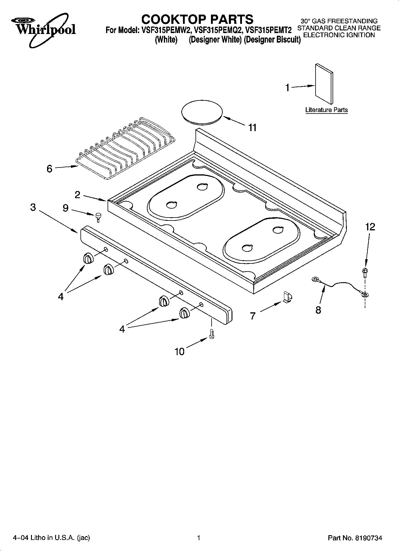 01 - COOKTOP PARTS