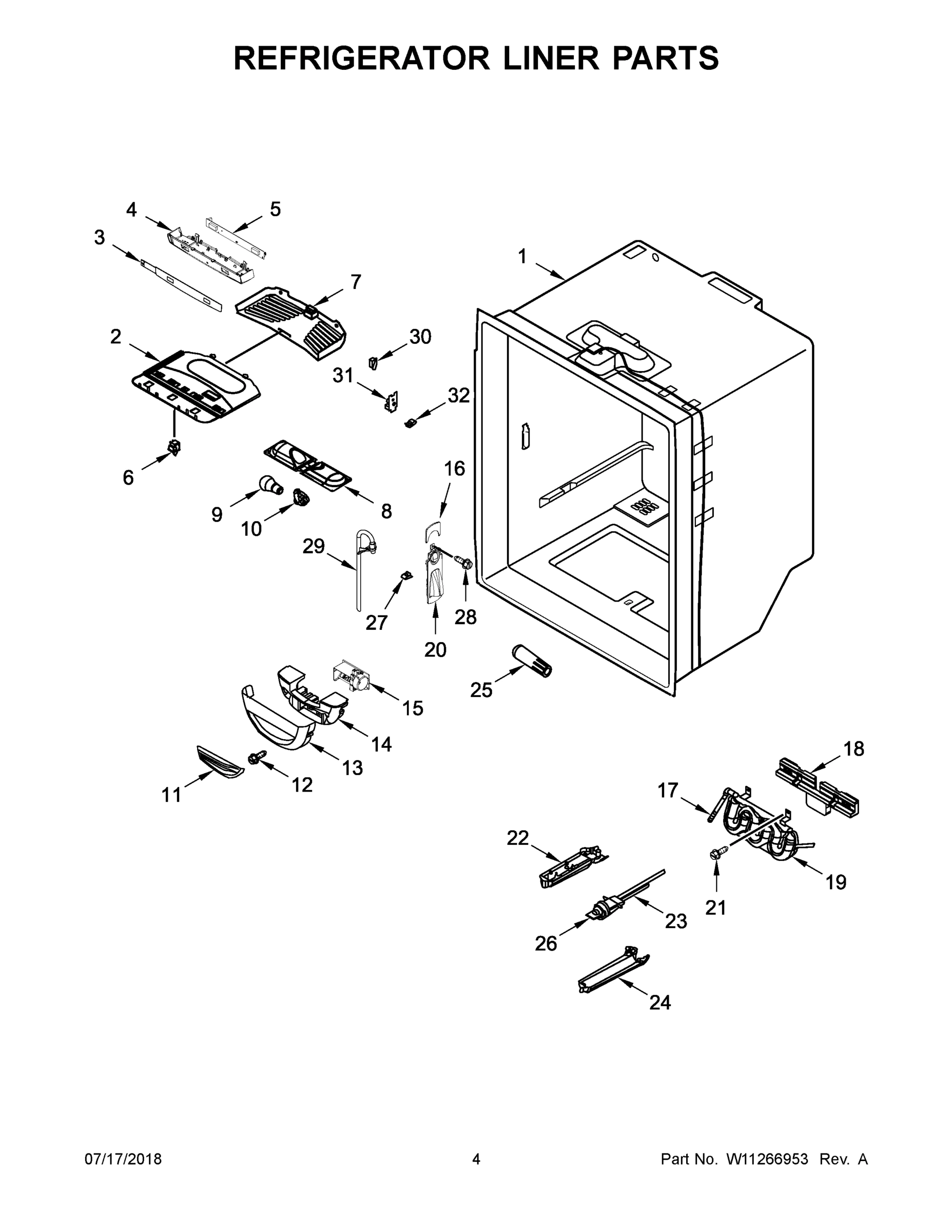 03 - REFRIGERATOR LINER PARTS