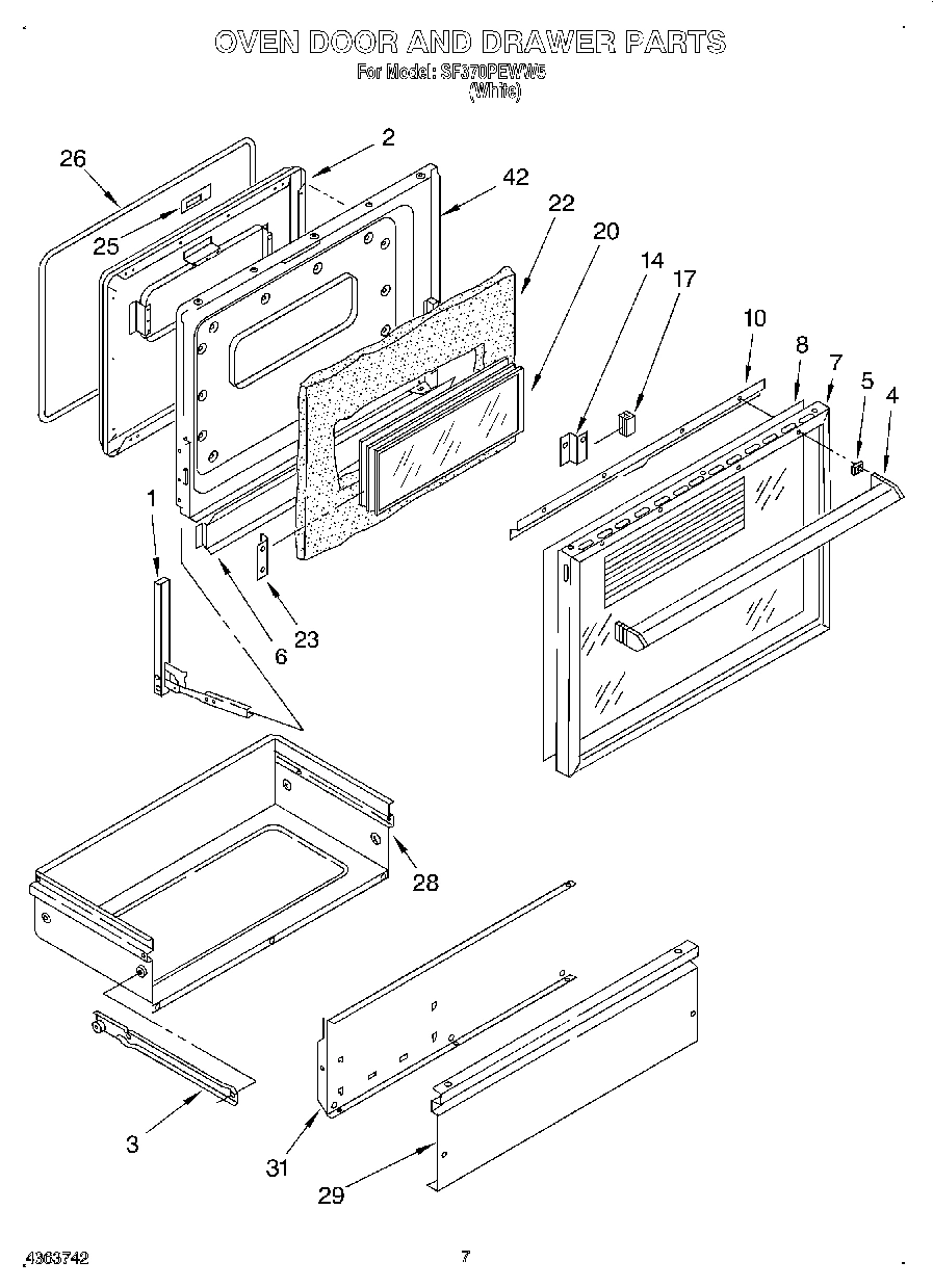 05 - OVEN DOOR AND DRAWER