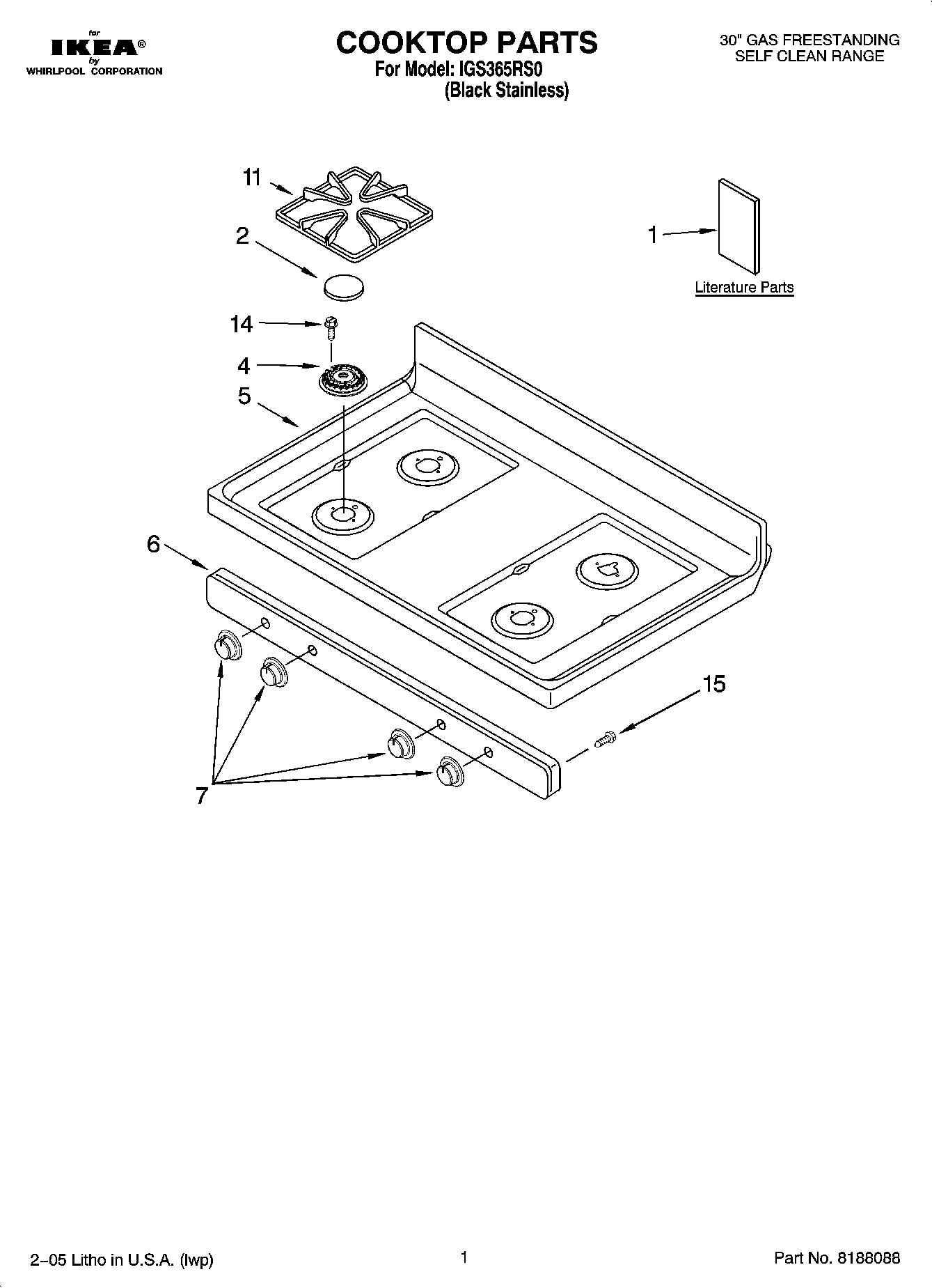 01 - COOKTOP PARTS