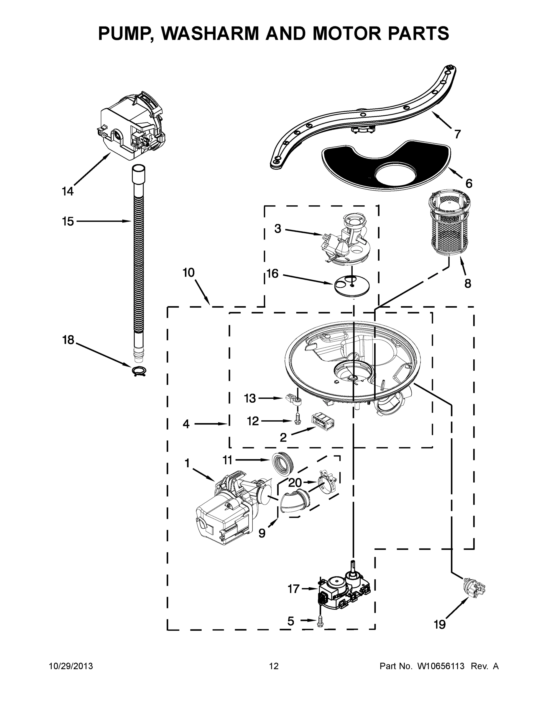 07 - PUMP, WASHARM AND MOTOR PARTS