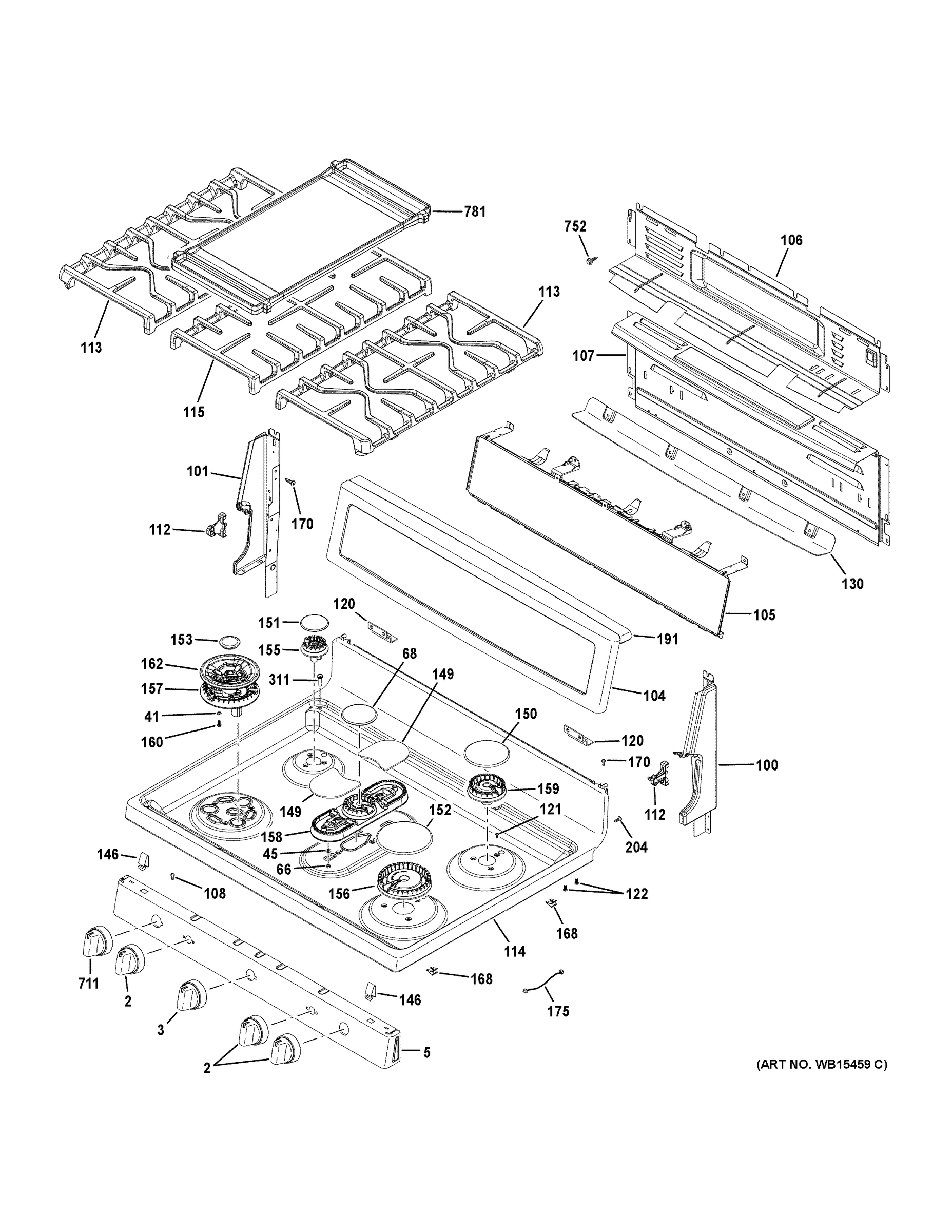 CONTROL PANEL & COOKTOP
