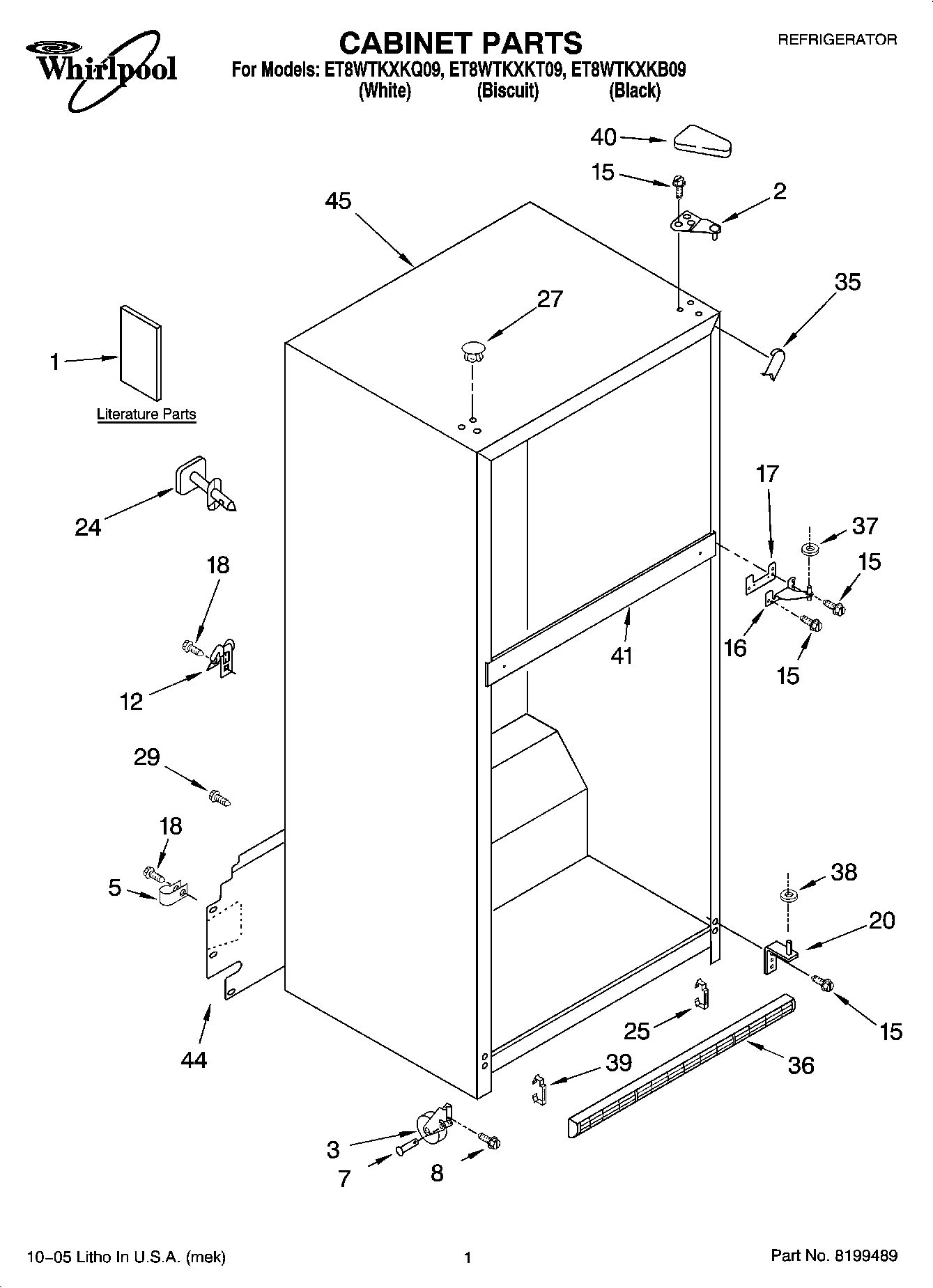 01 - CABINET PARTS