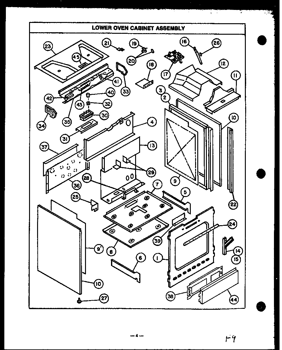 03 - LOWER OVEN CABINET ASSY