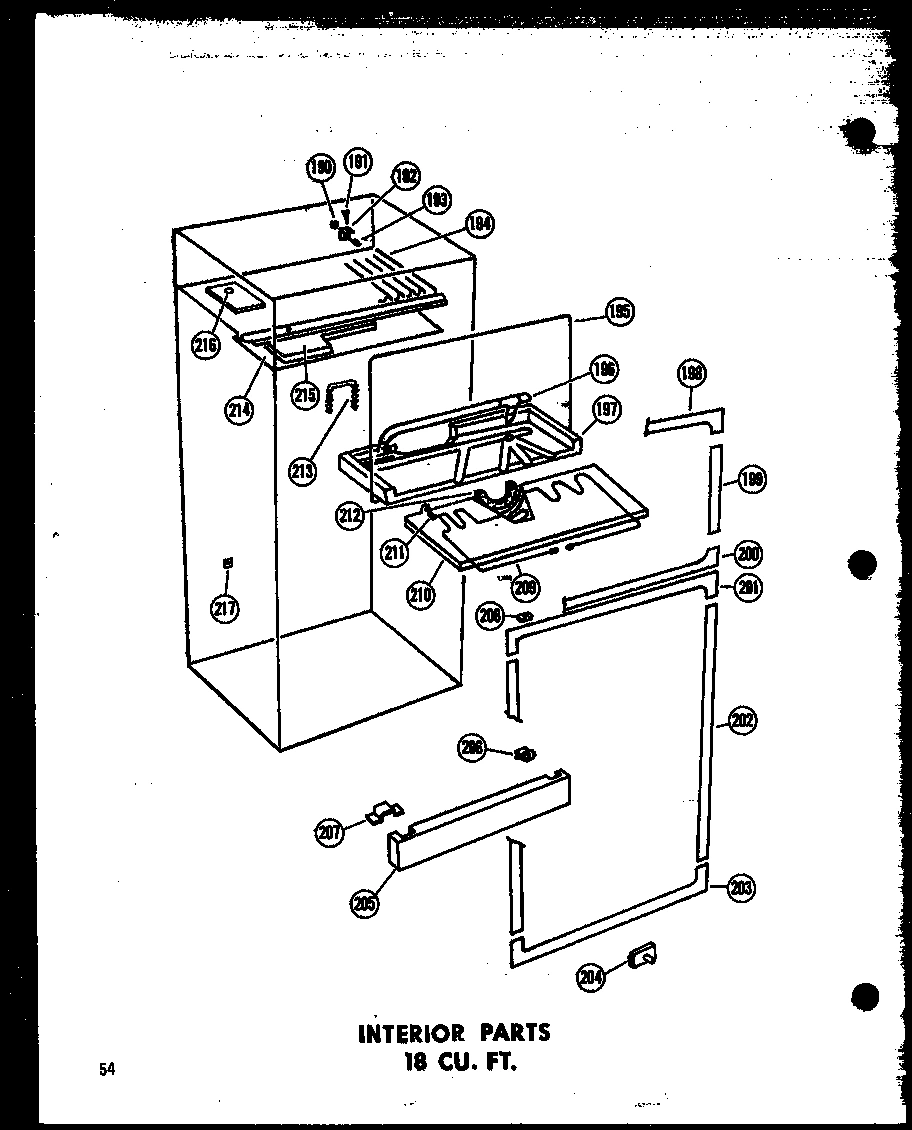 07 - INTERIOR PARTS 18 CU. FT.