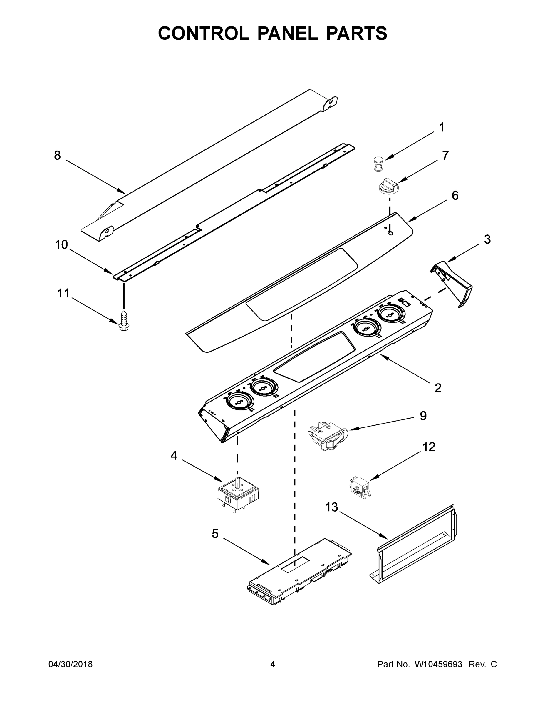 03 - CONTROL PANEL PARTS
