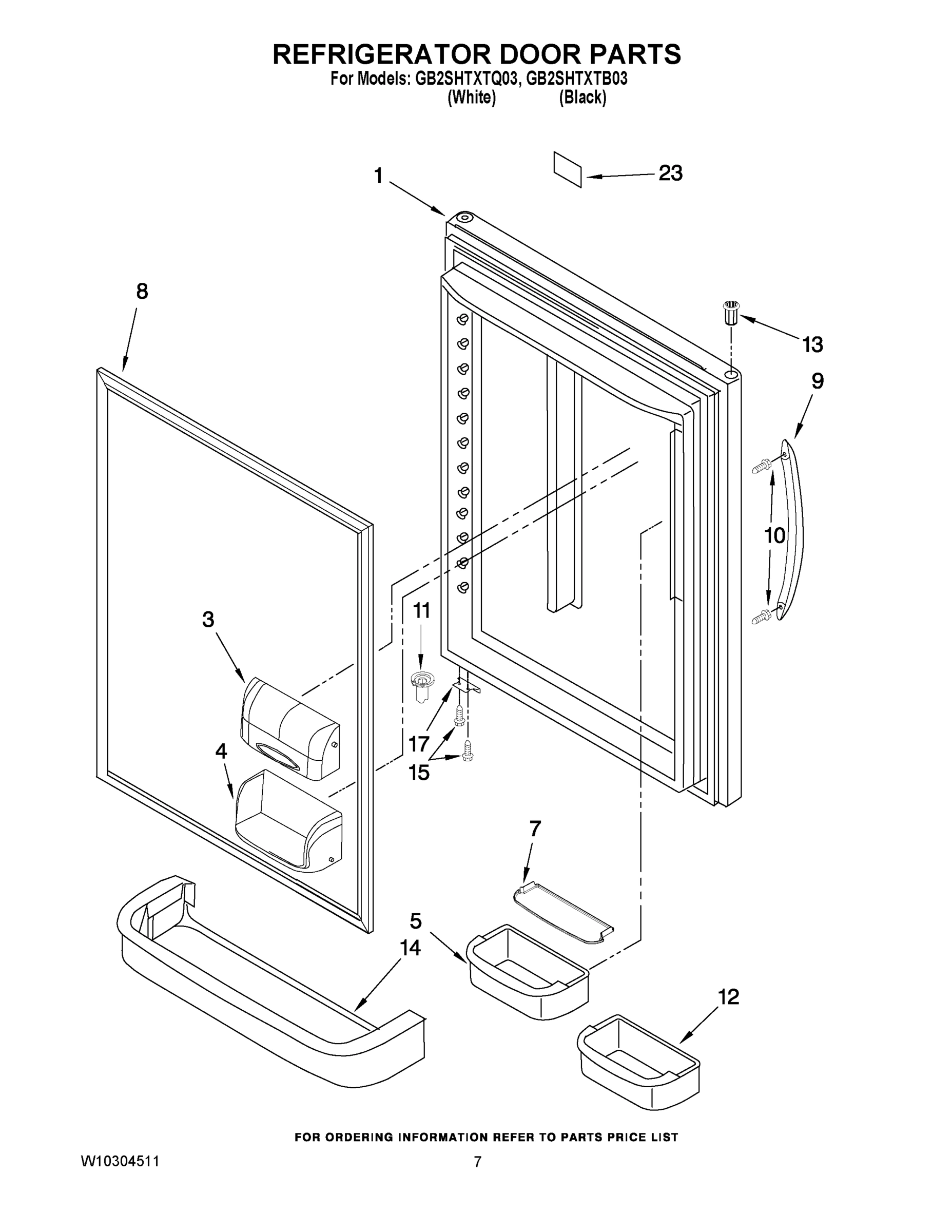 04 - REFRIGERATOR DOOR PARTS