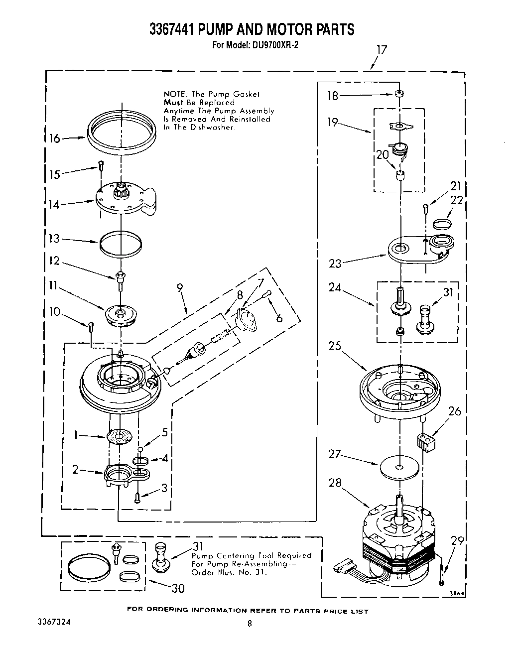 06 - 3367441 PUMP AND MOTOR