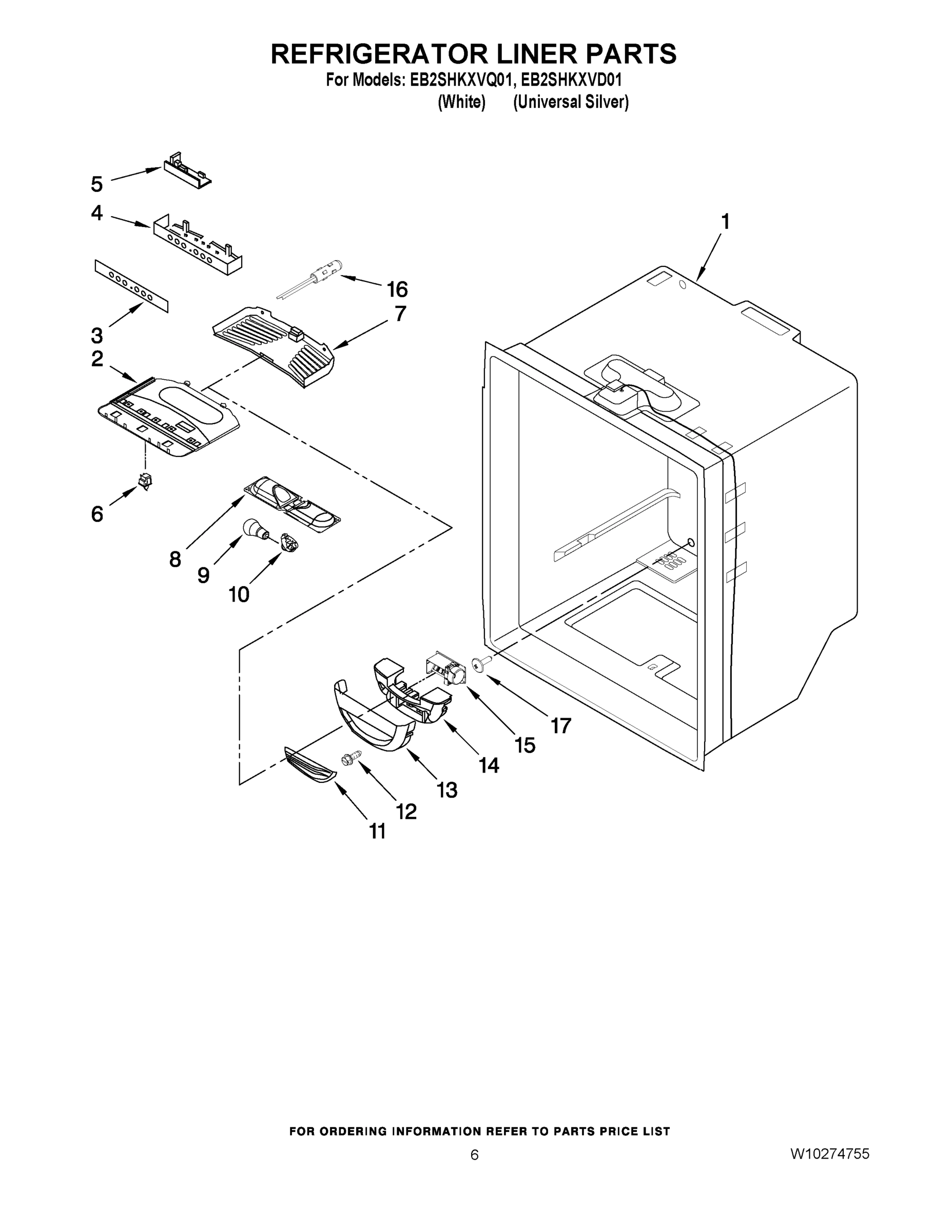 04 - REFRIGERATOR LINER PARTS