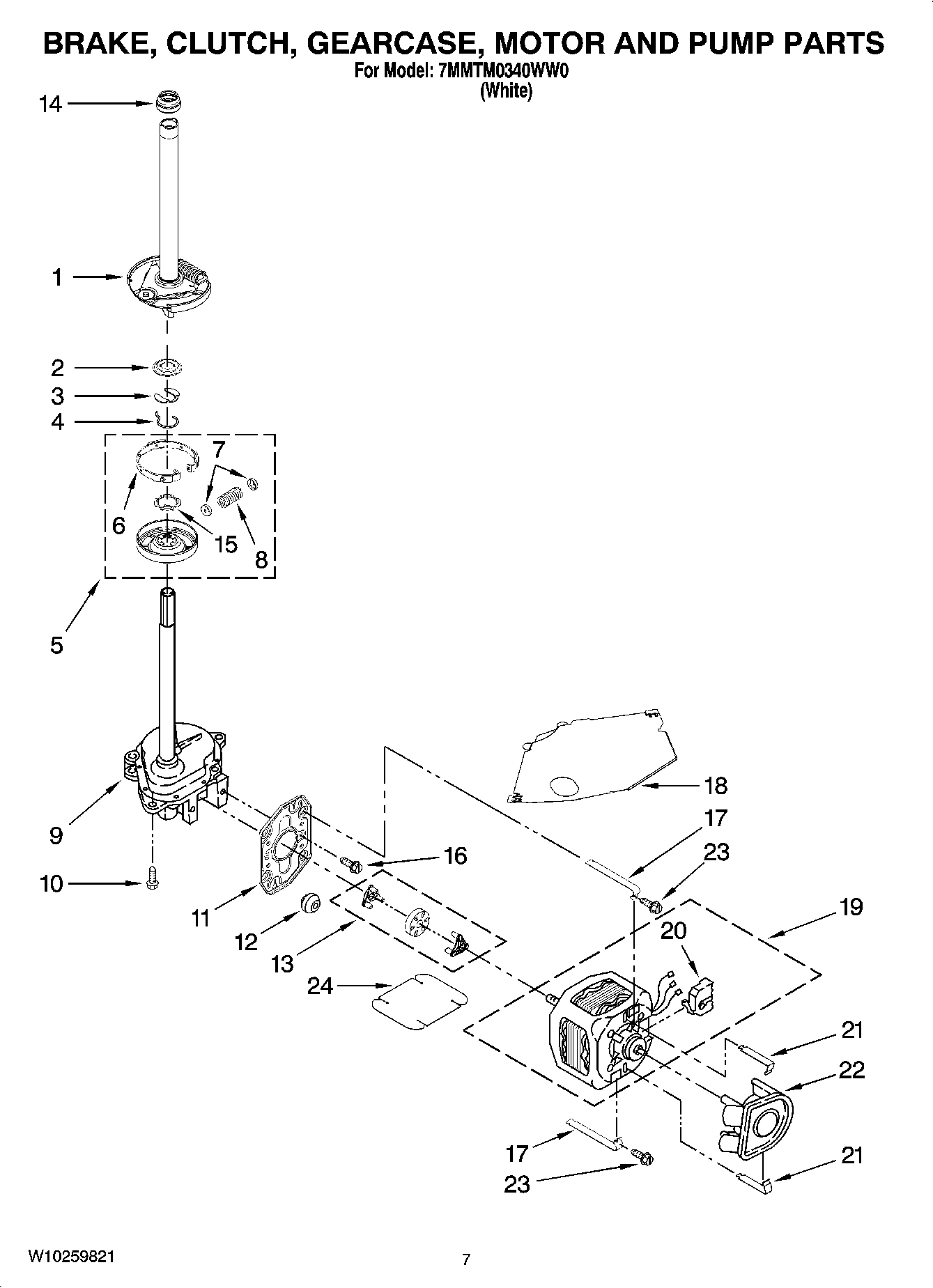 04 - BRAKE, CLUTCH, GEARCASE, MOTOR AND PUMP PARTS