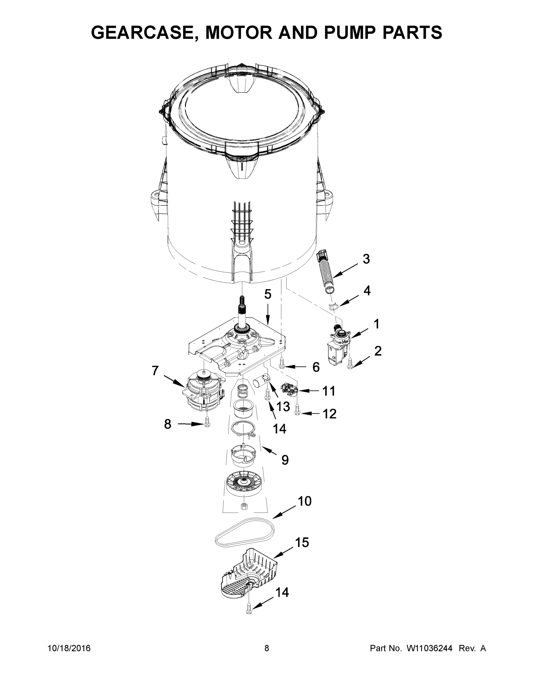 05 - GEARCASE, MOTOR AND PUMP PARTS