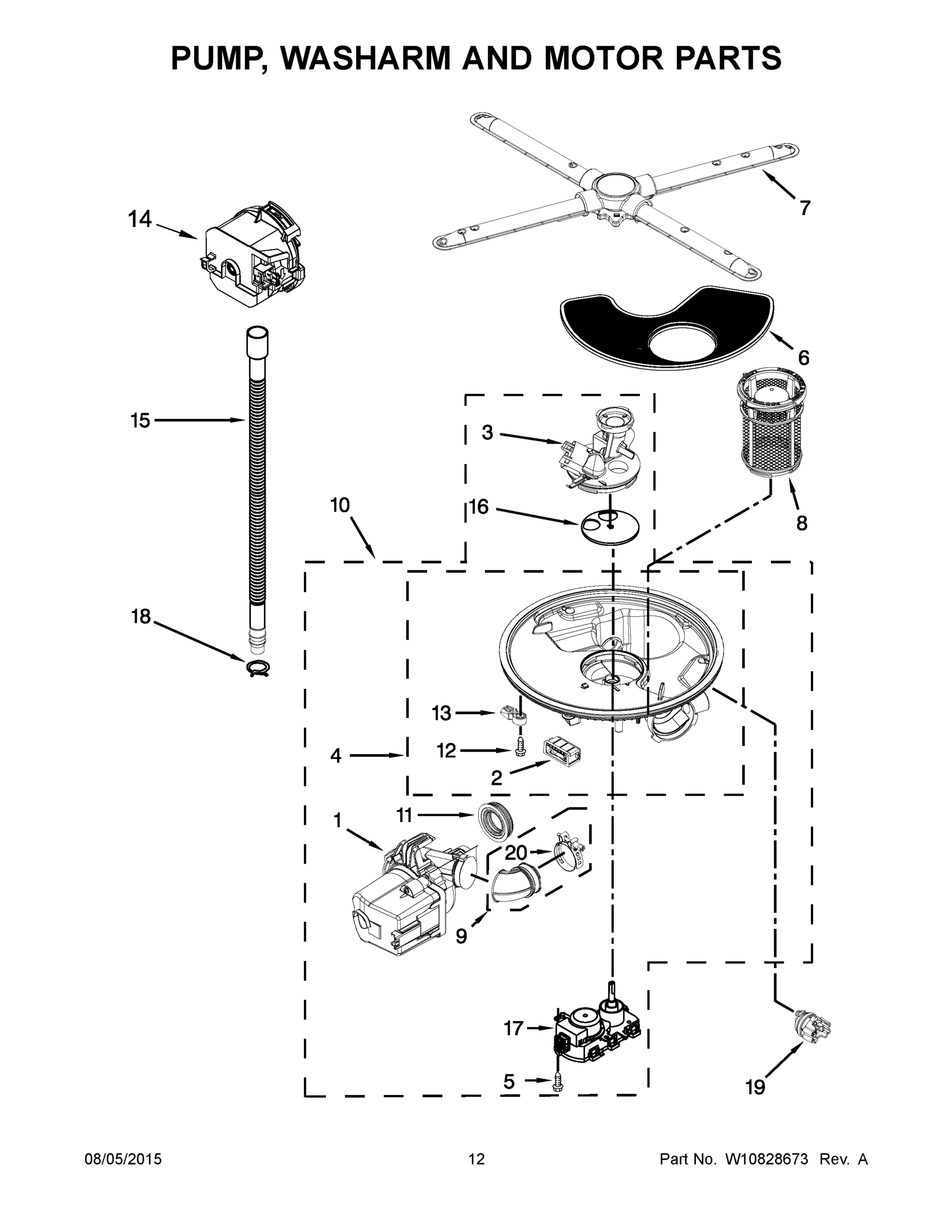 07 - PUMP, WASHARM AND MOTOR PARTS