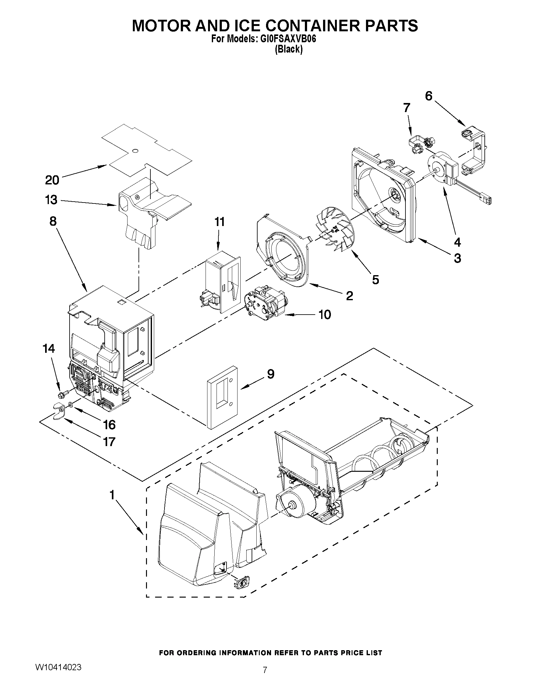 04 - MOTOR AND ICE CONTAINER PARTS