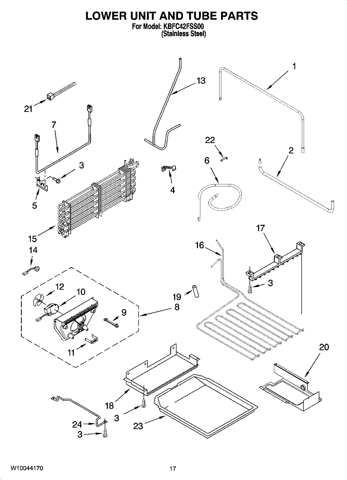 10 - LOWER UNIT AND TUBE PARTS