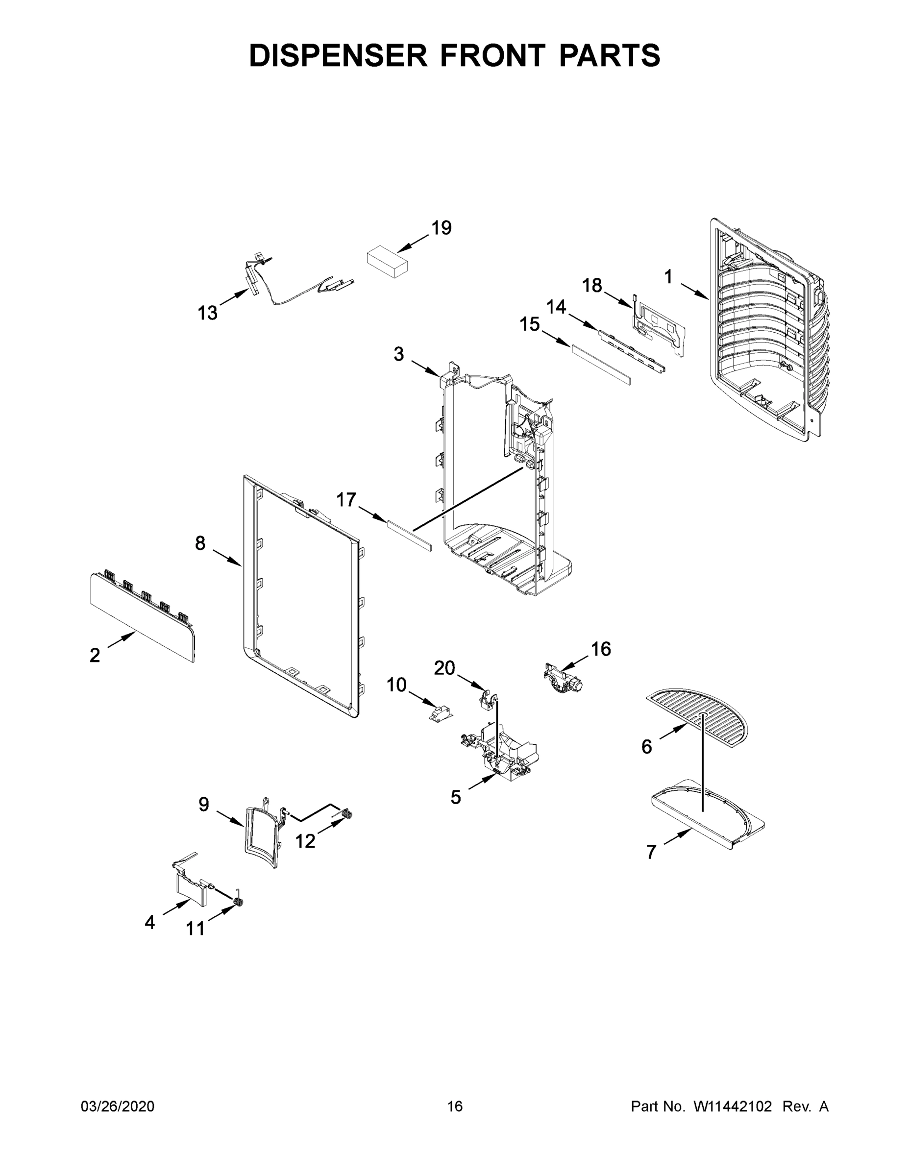 09 - DISPENSER FRONT PARTS