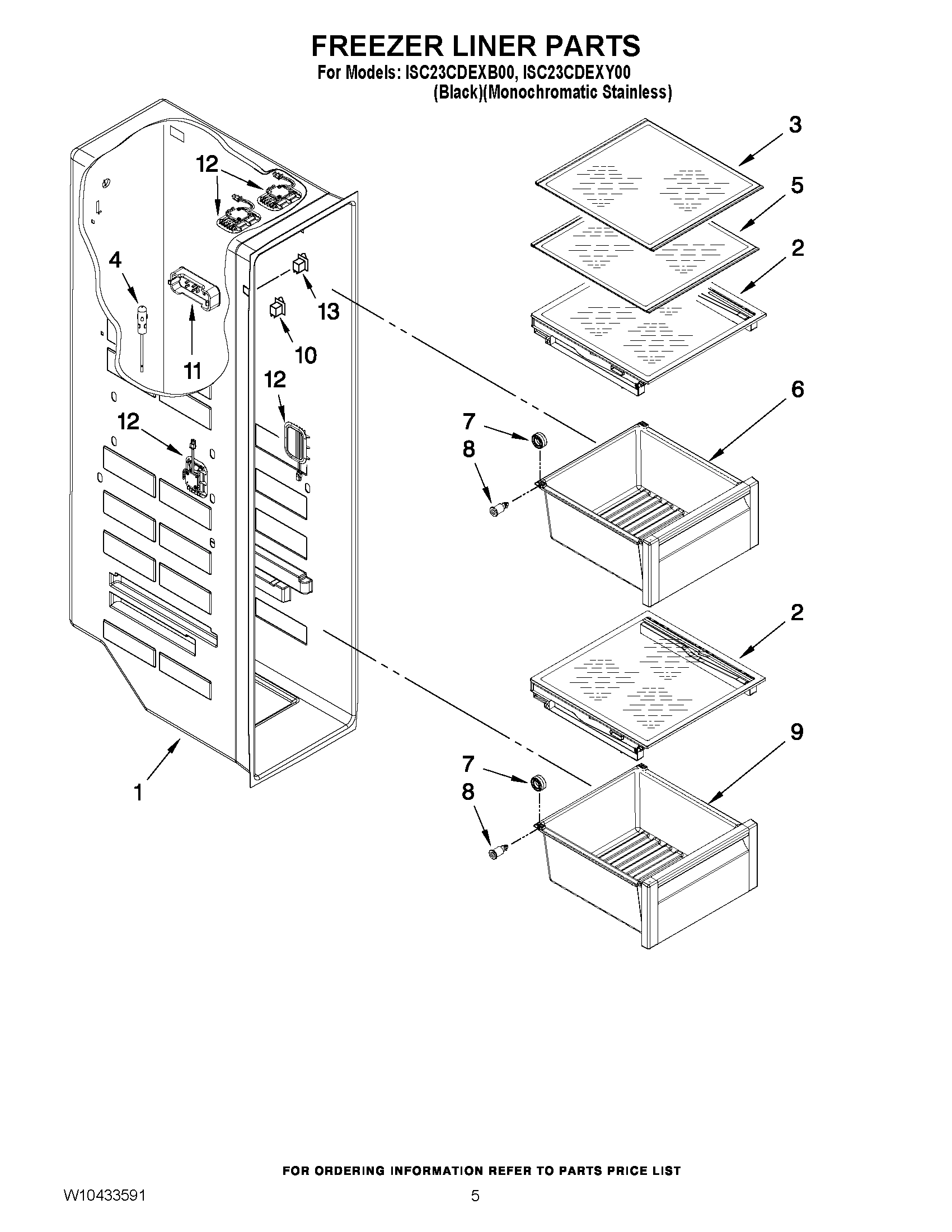 04 - FREEZER LINER PARTS