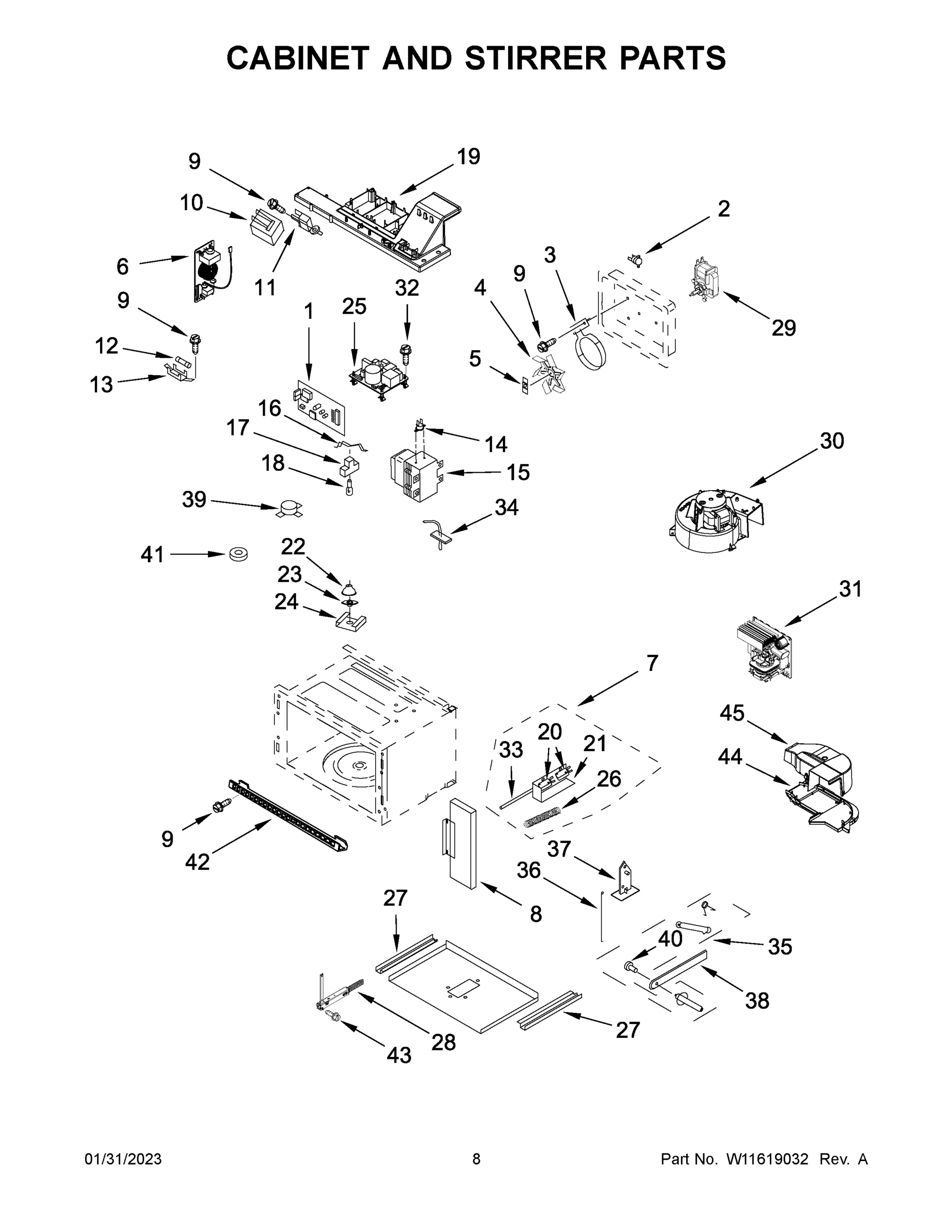 05 - CABINET AND STIRRER PARTS