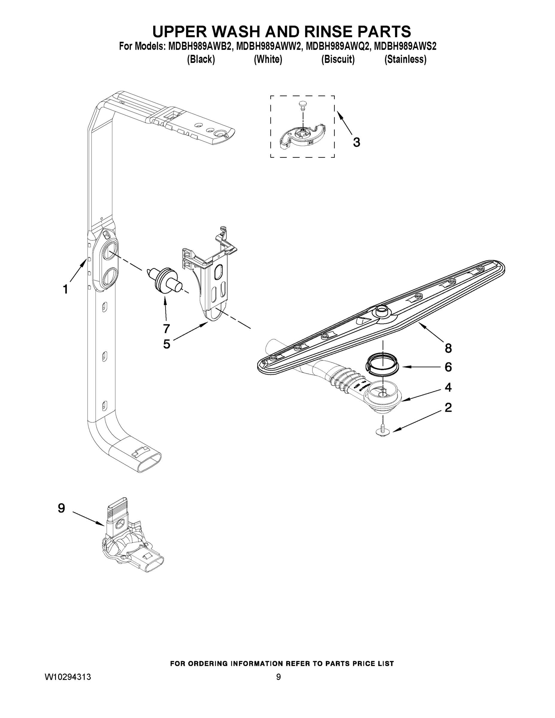 07 - UPPER WASH AND RINSE PARTS