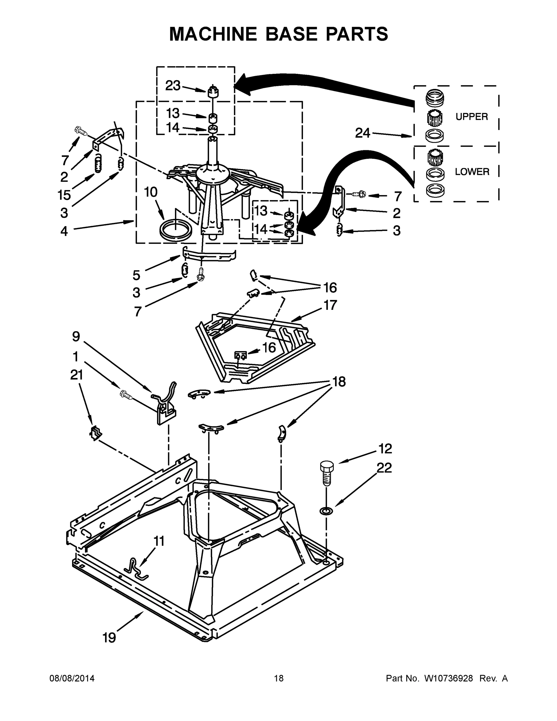 10 - MACHINE BASE PARTS