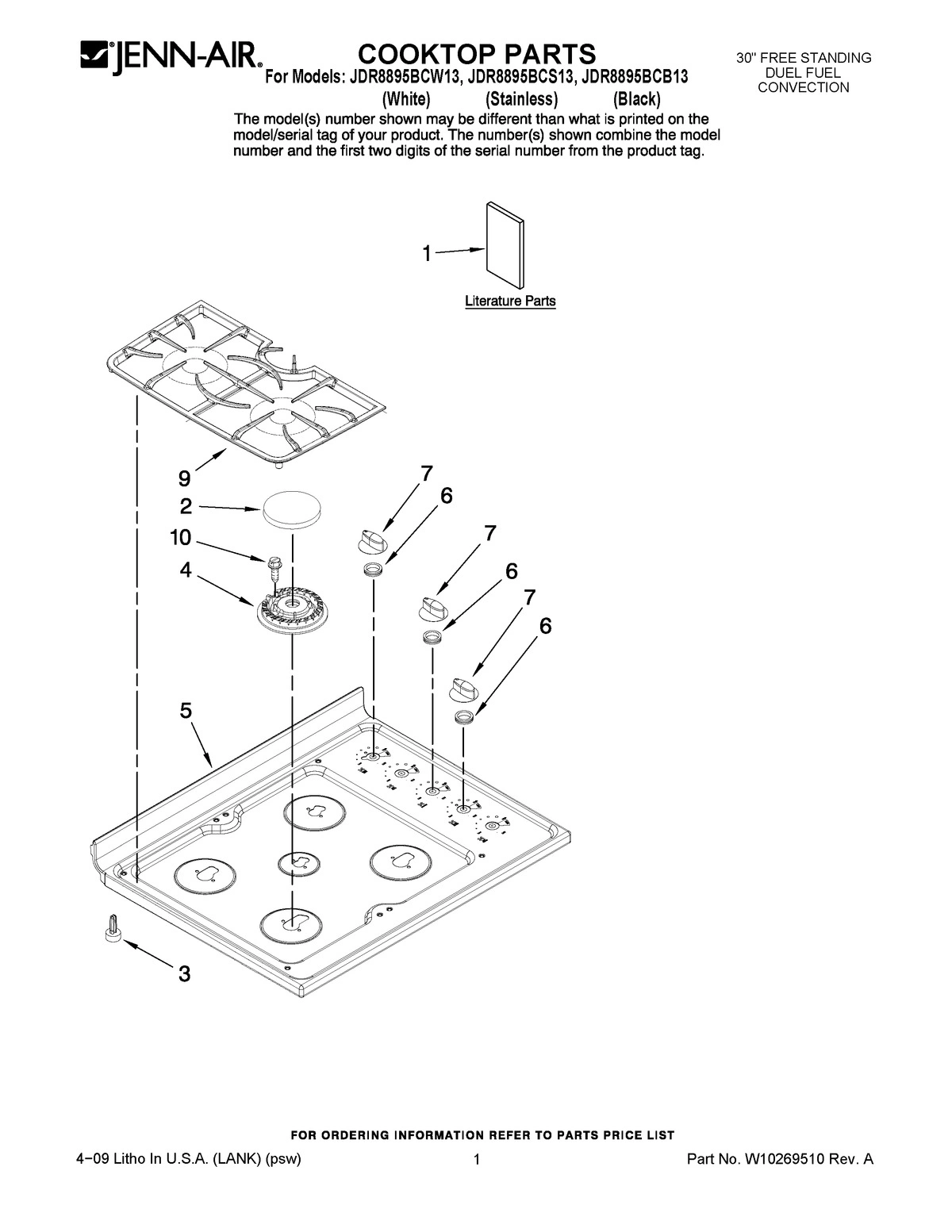 01 - COOKTOP PARTS