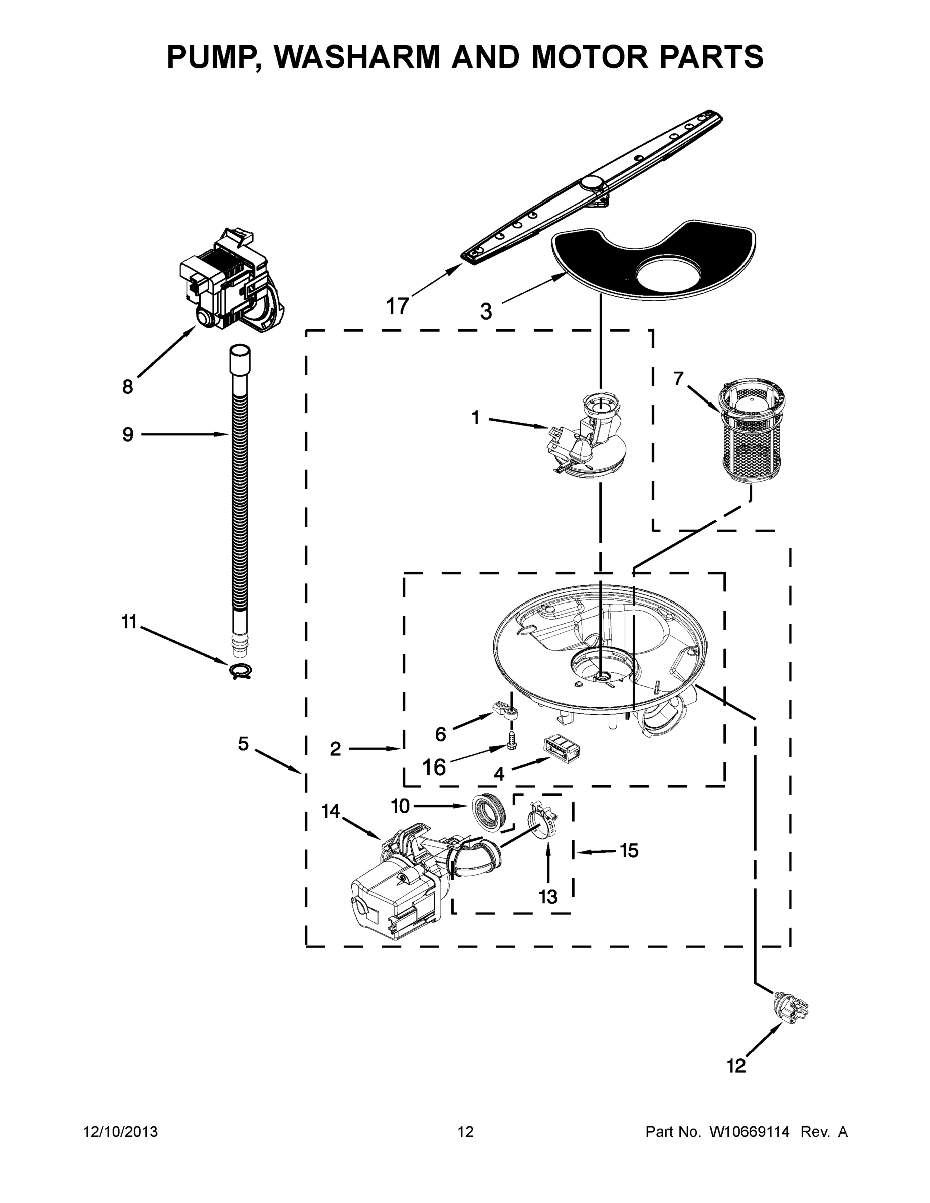07 - PUMP, WASHARM AND MOTOR PARTS