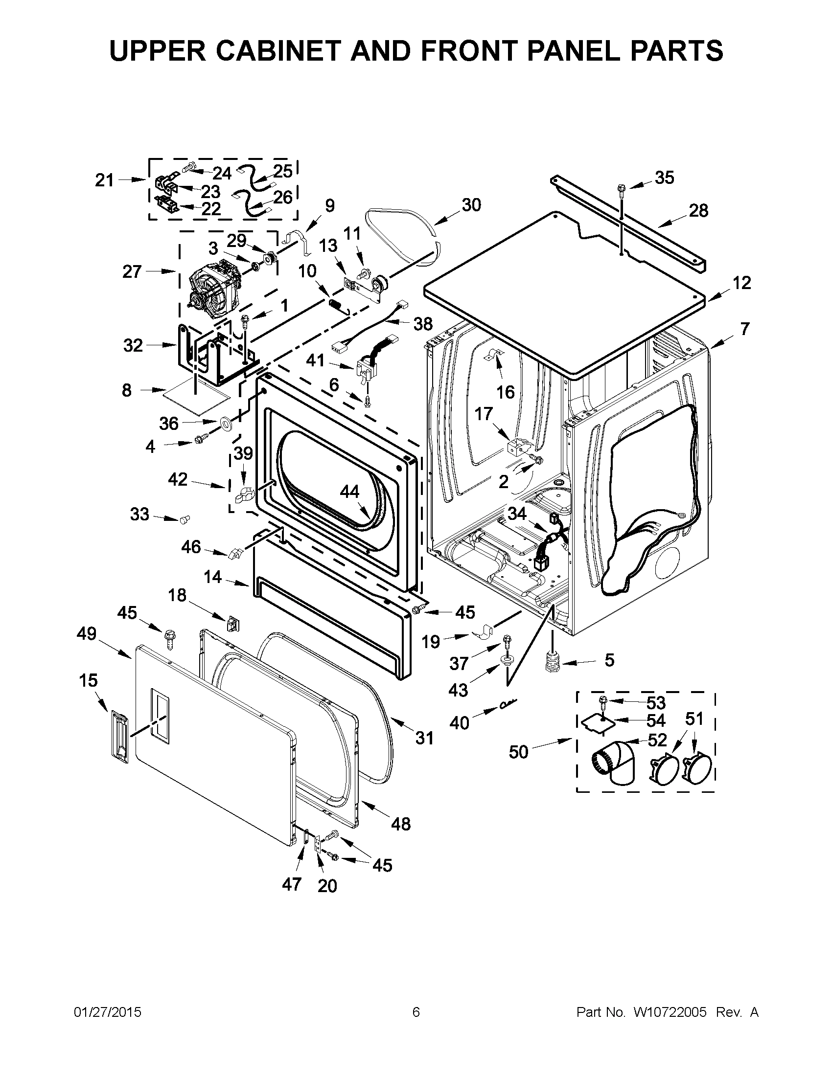 04 - UPPER CABINET AND FRONT PANEL PARTS
