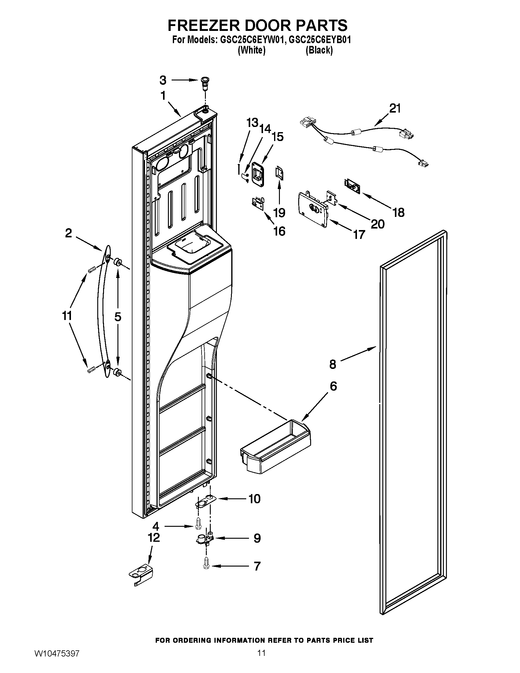07 - FREEZER DOOR PARTS