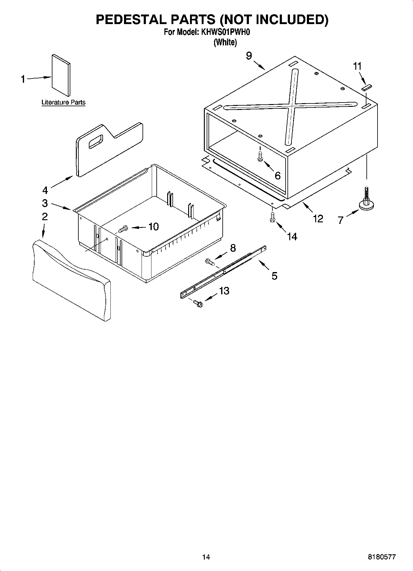 08 - PEDESTAL PARTS (NOT INCLUDED)