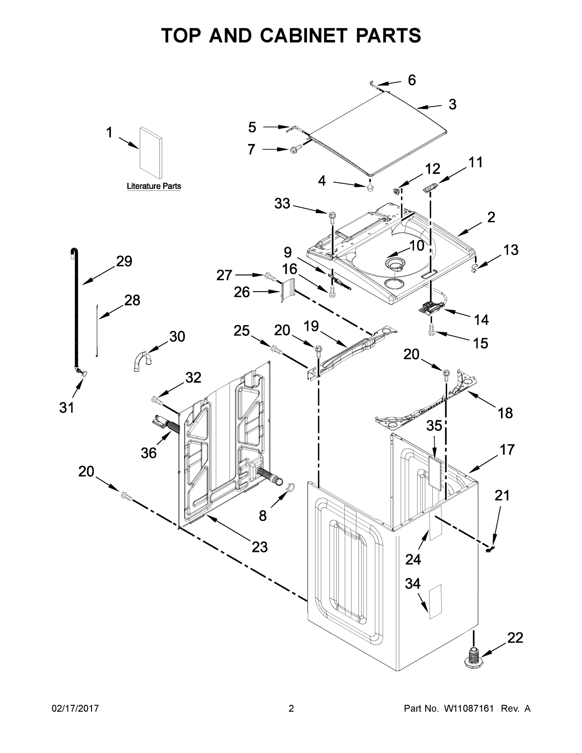 02 - TOP AND CABINET PARTS