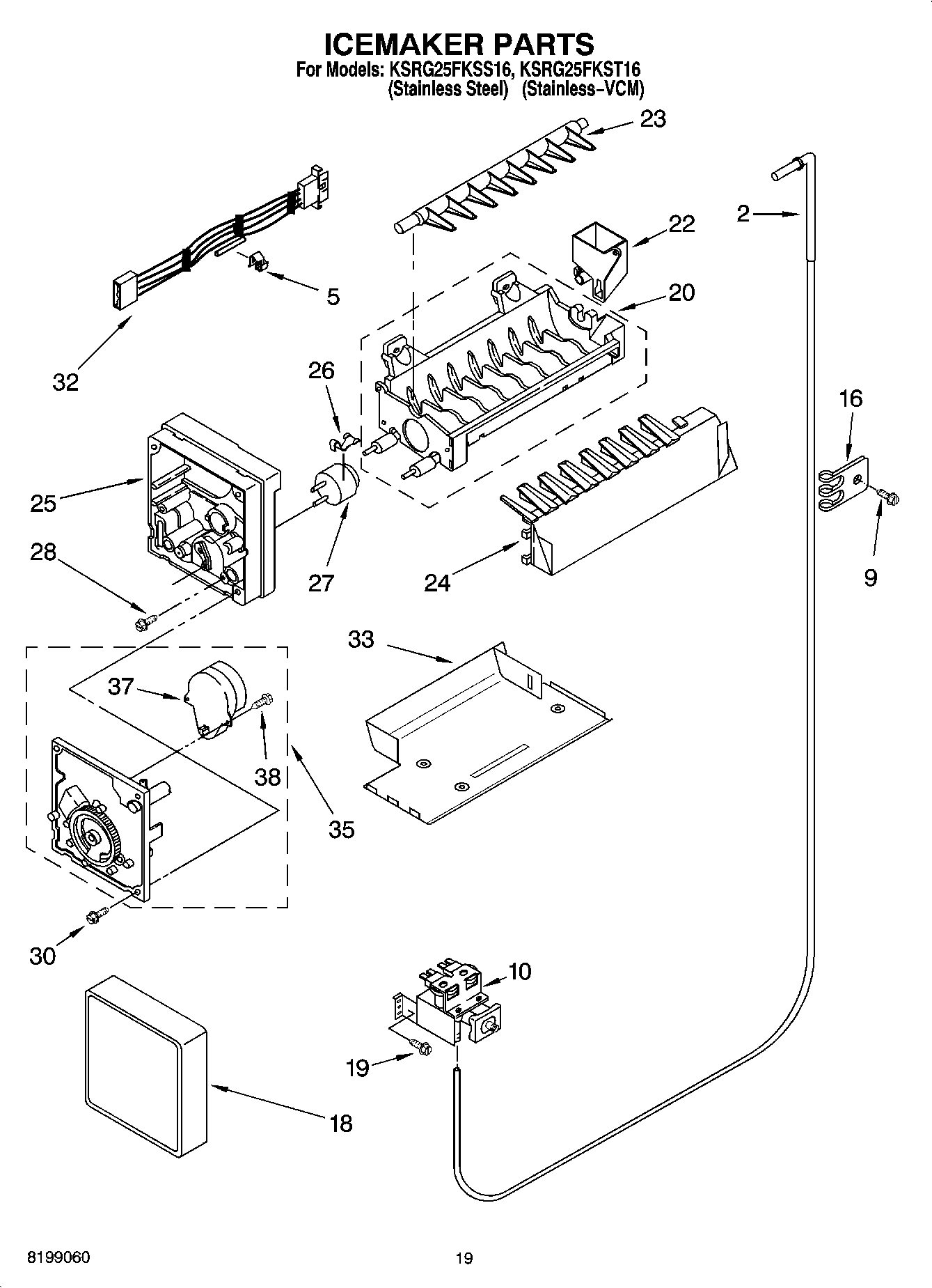 12 - ICEMAKER PARTS, OPTIONAL PARTS