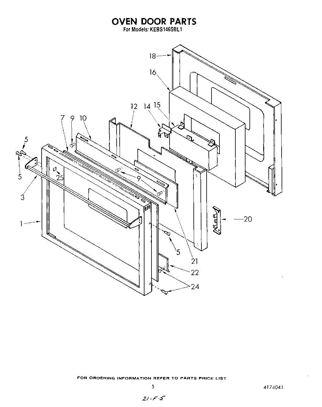 05 - OVEN DOOR , LIT/OPTIONAL