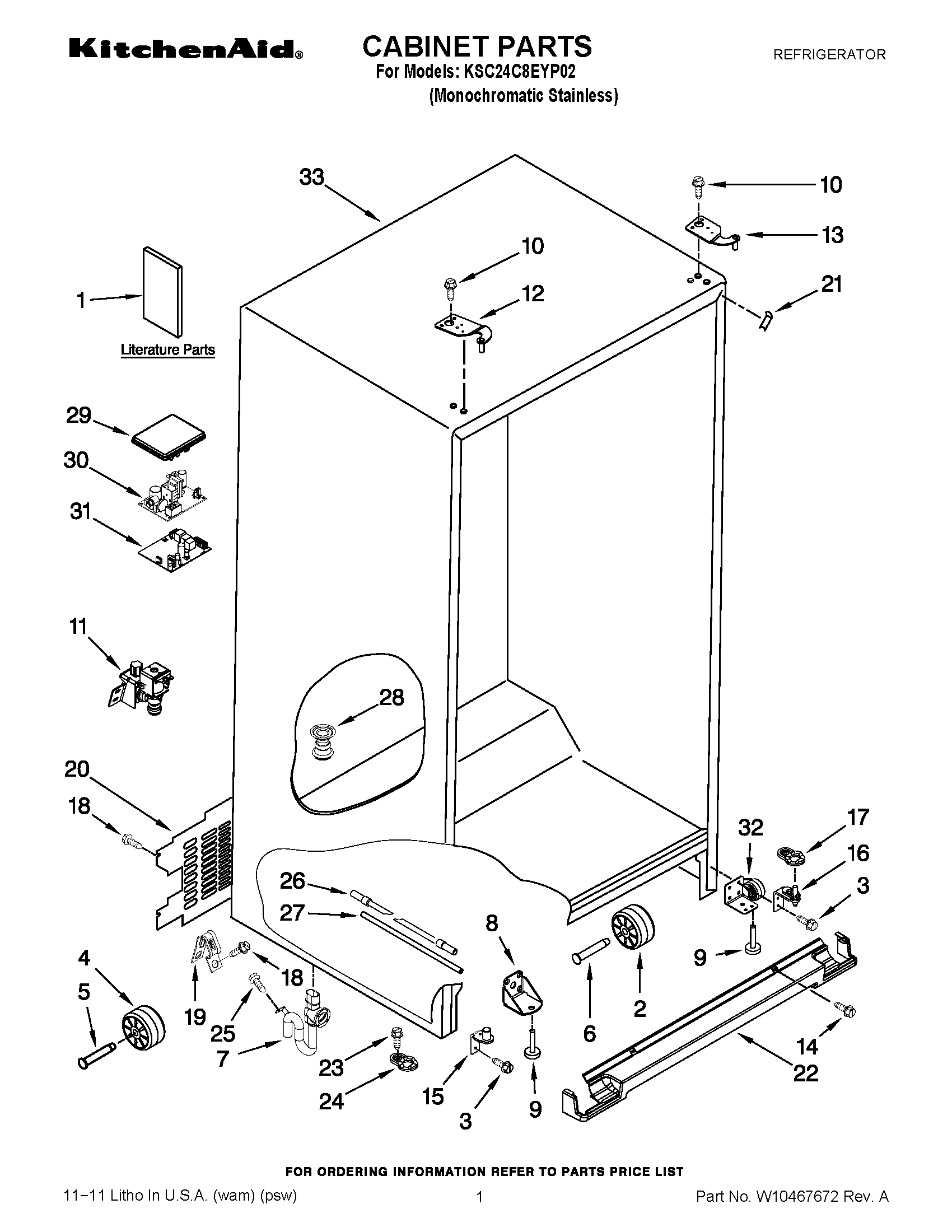 01 - CABINET PARTS