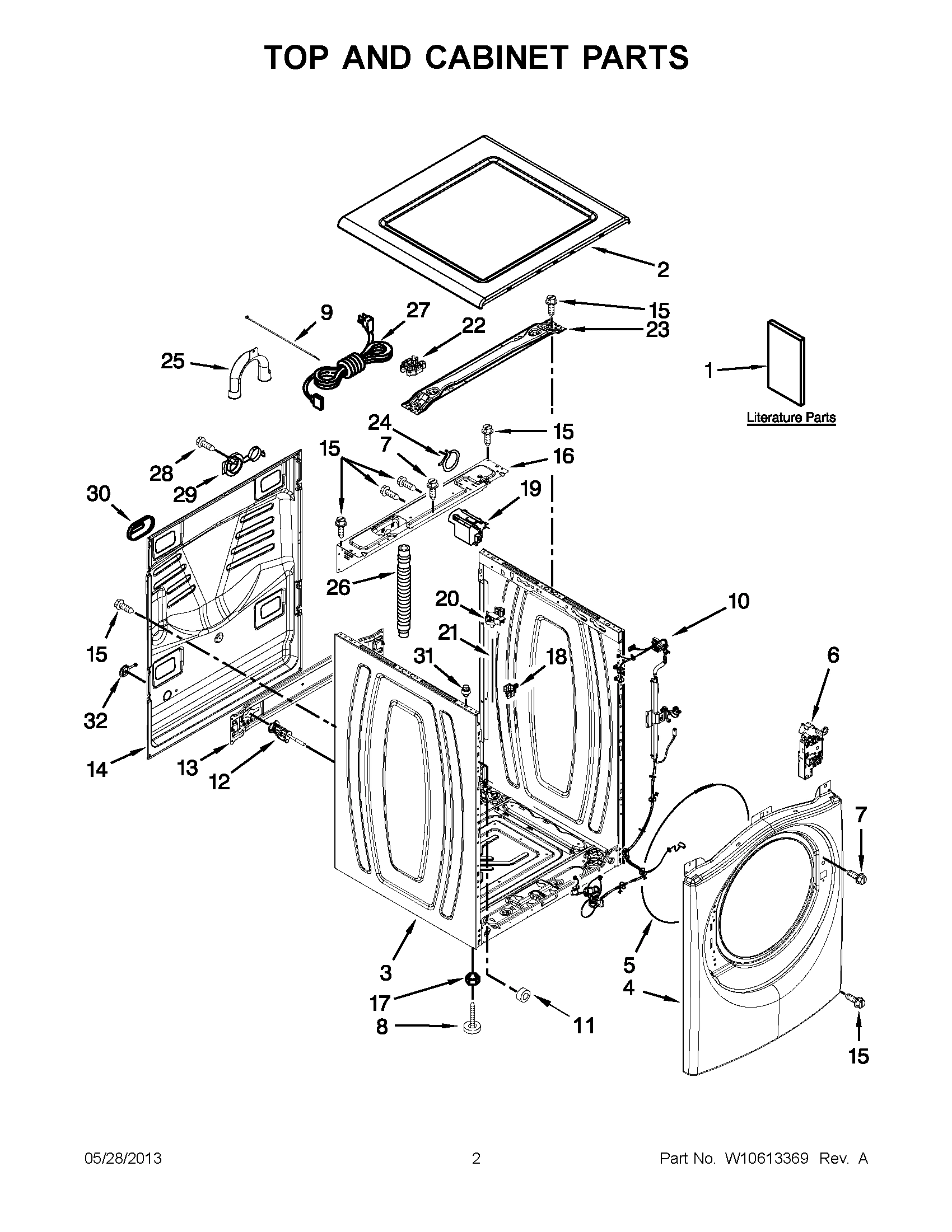 01 - TOP AND CABINET PARTS
