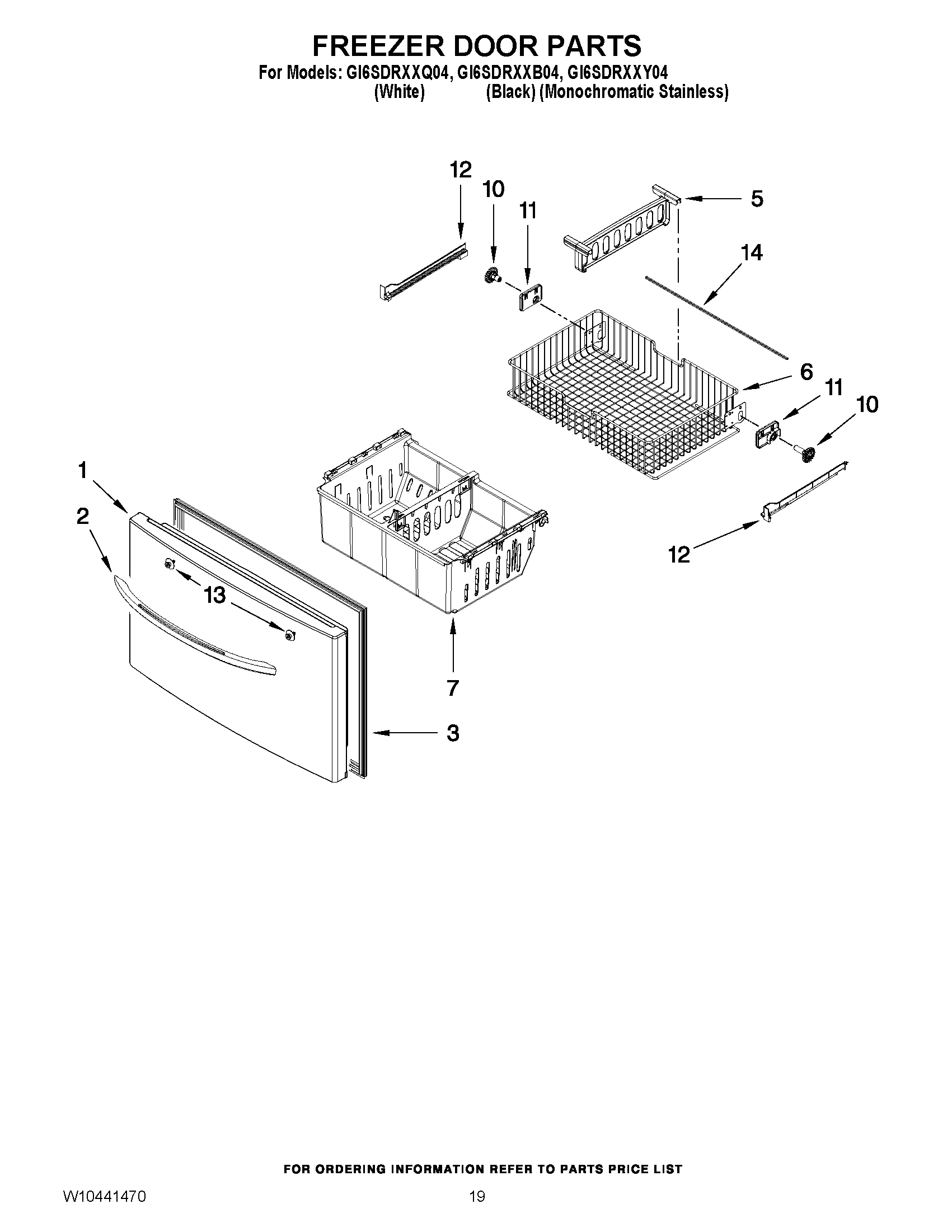 10 - FREEZER DOOR PARTS