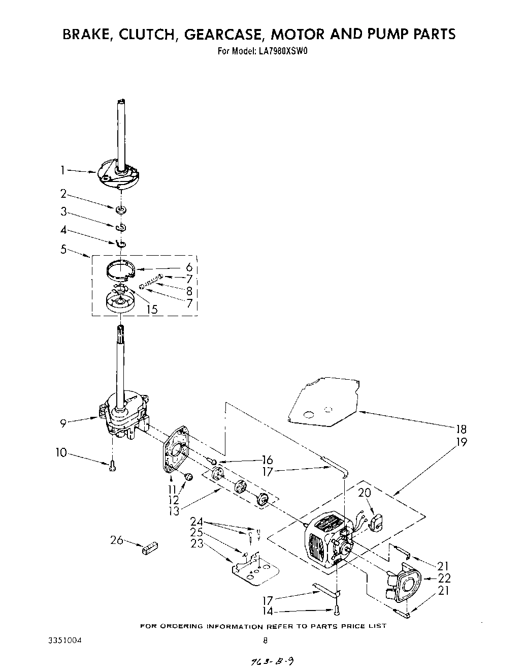 06 - BRAKE, CLUTCH, GEARCASE, MOTOR AND PUMP
