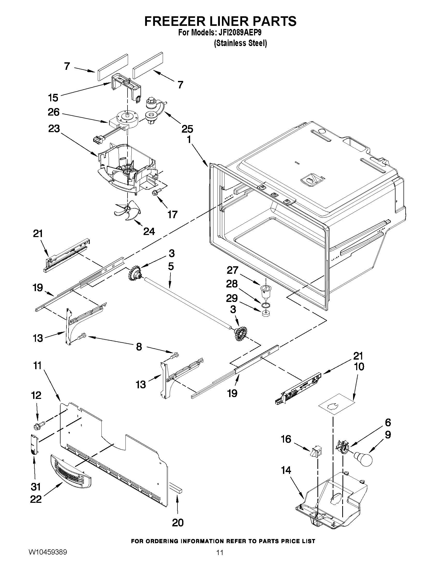 06 - FREEZER LINER PARTS