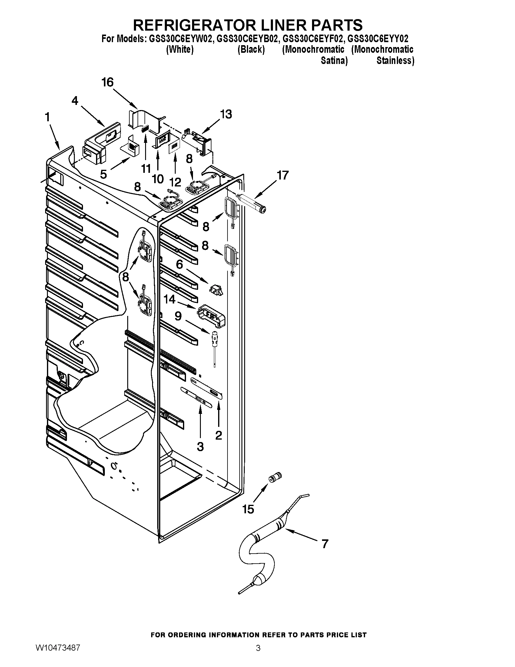02 - REFRIGERATOR LINER PARTS