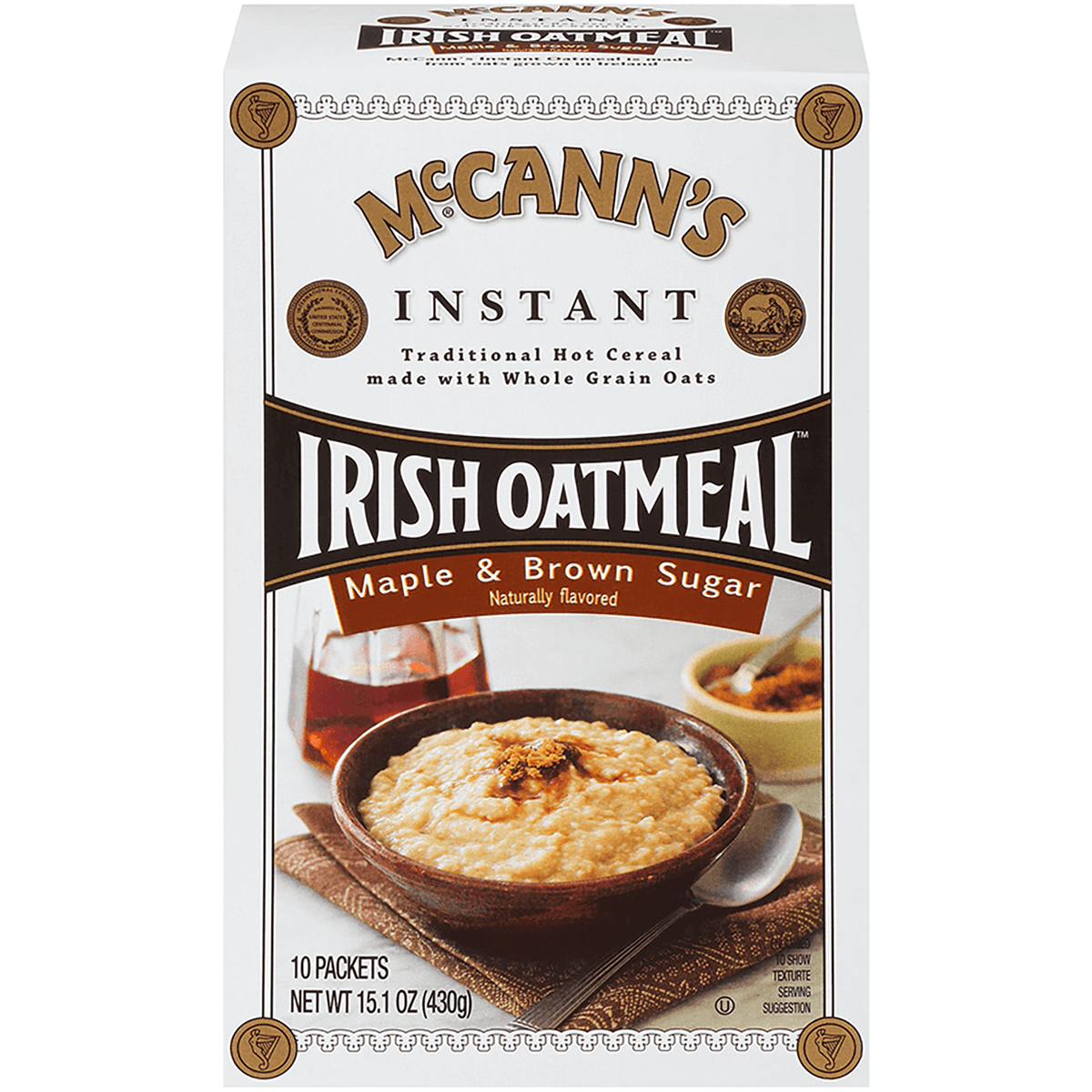 McCann's Irish Oatmeal Instant - Maple & Brown Sugar | 10 Packets