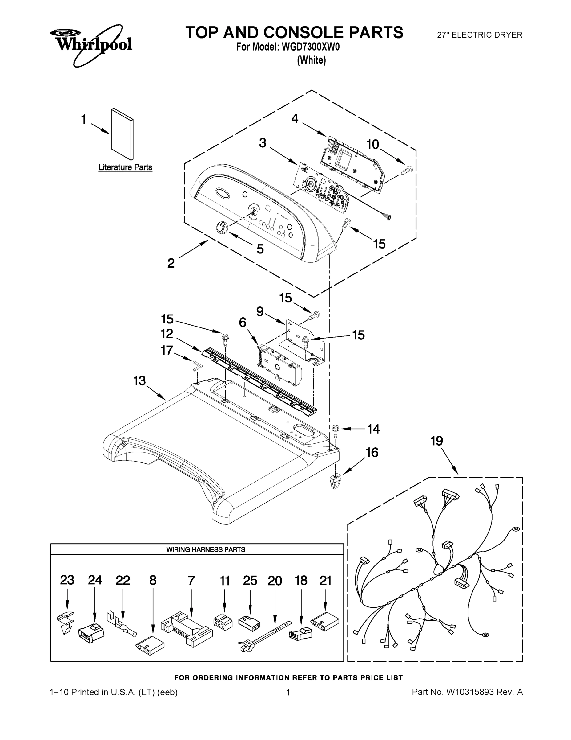 01 - TOP AND CONSOLE PARTS