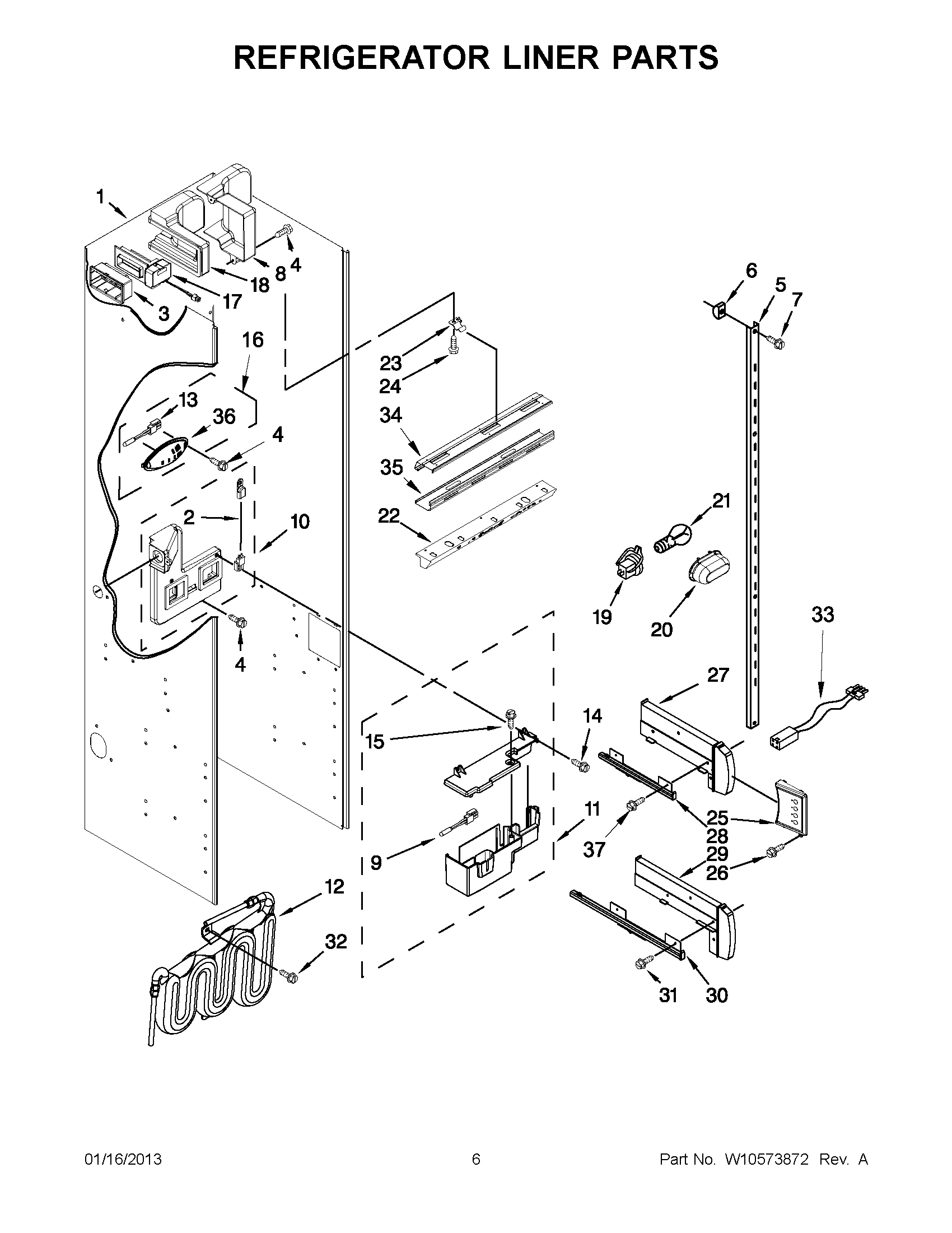 03 - REFRIGERATOR LINER PARTS