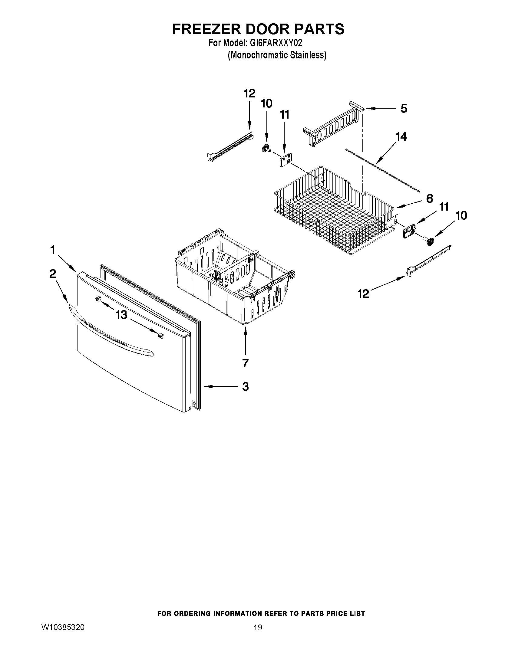 10 - FREEZER DOOR PARTS