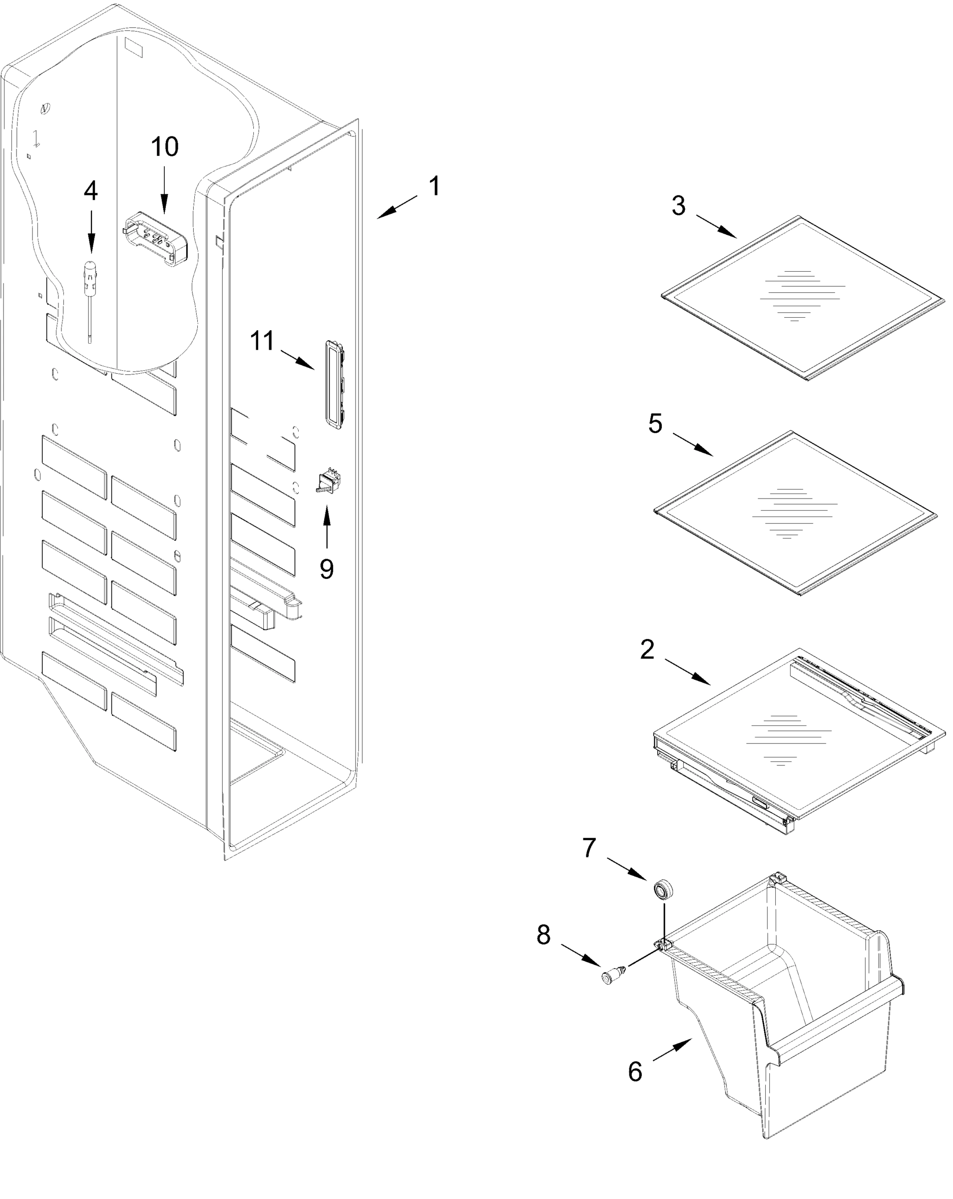 FREEZER LINER PARTS