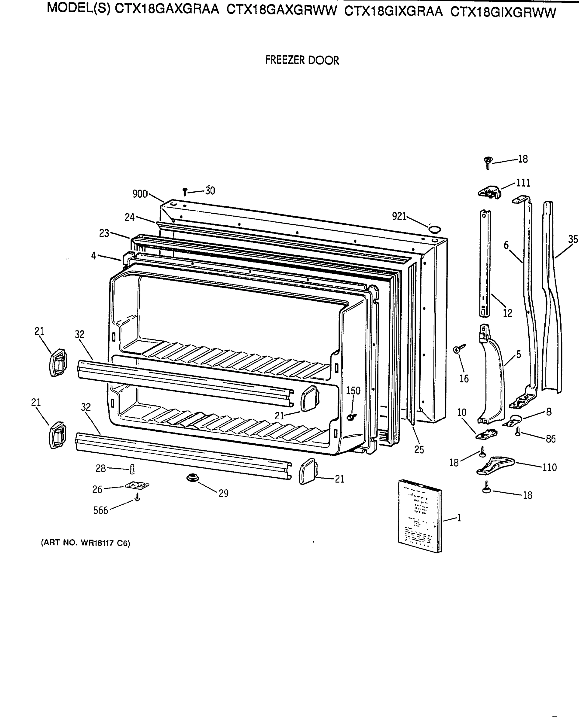 FREEZER DOOR
