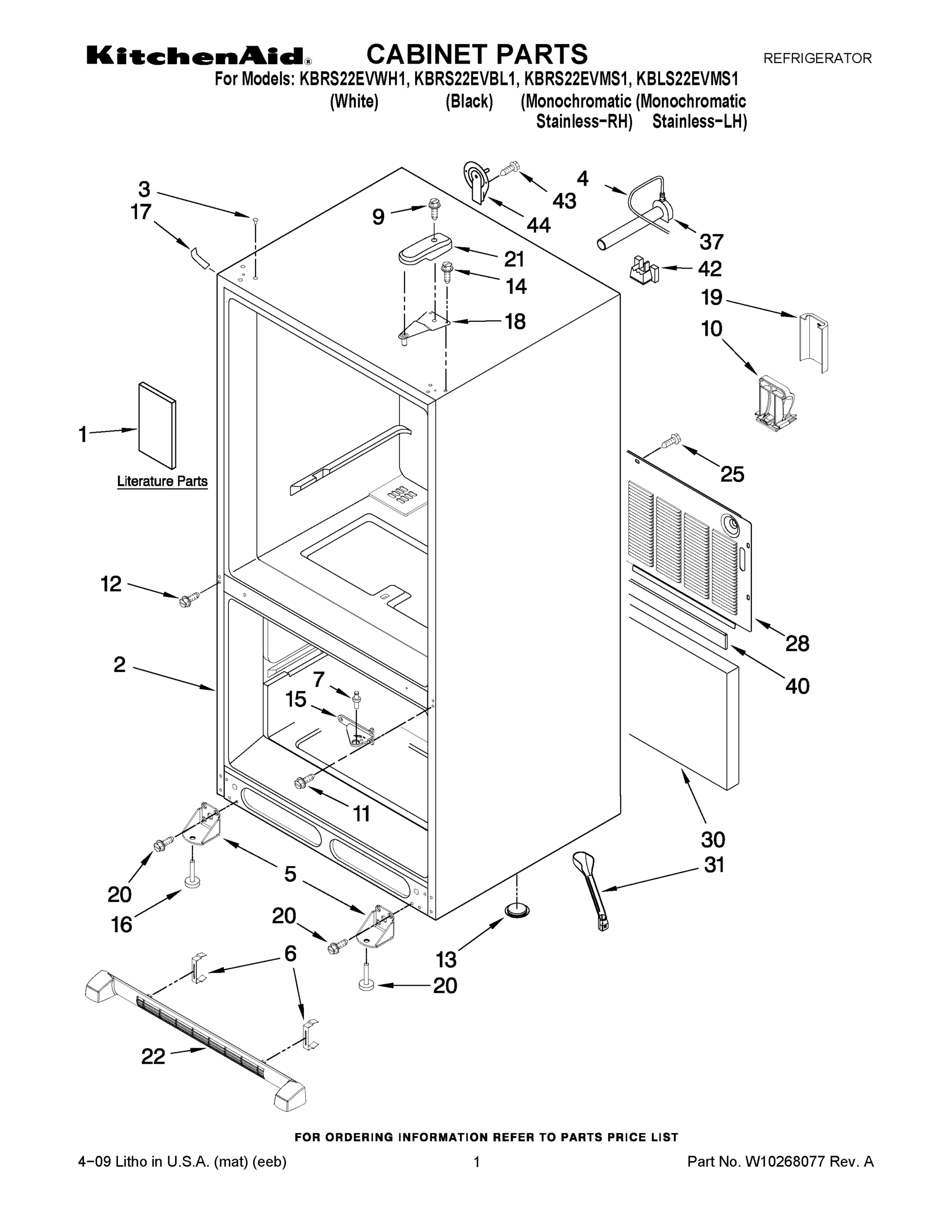 01 - CABINET PARTS