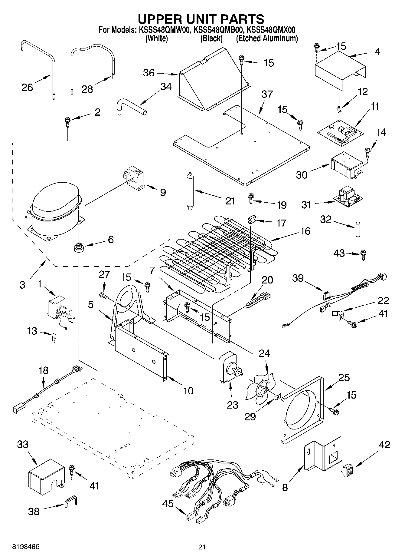 13 - UPPER UNIT PARTS