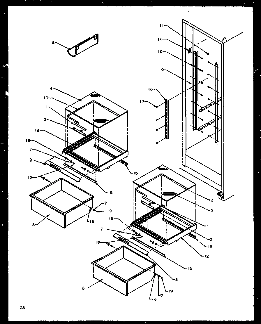 15 - REF SHELVING AND DRAWERS
