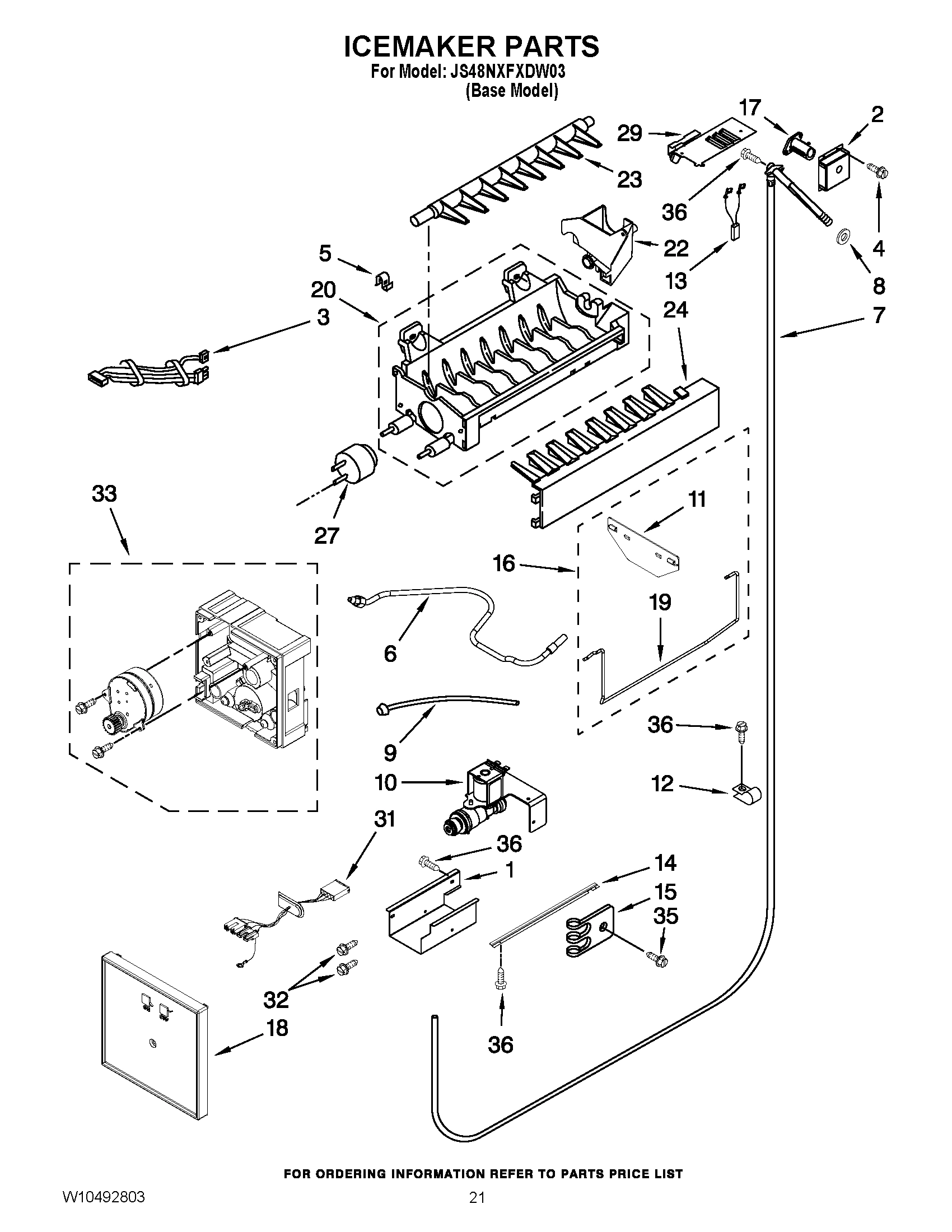 13 - ICEMAKER PARTS