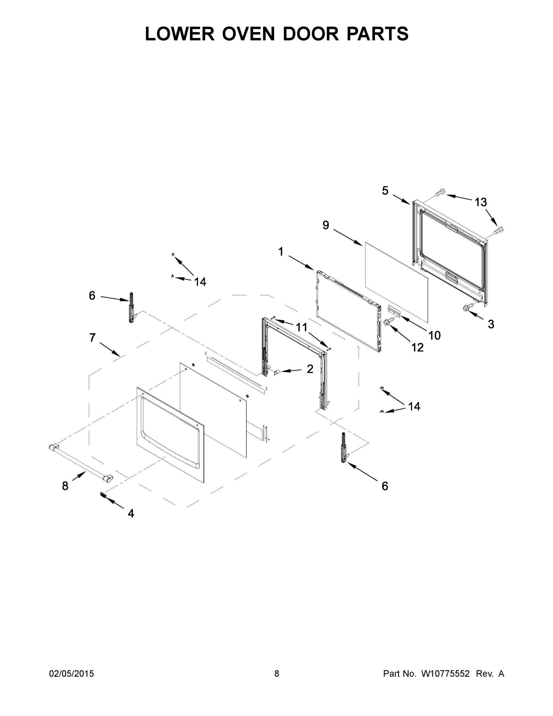 05 - LOWER OVEN DOOR PARTS